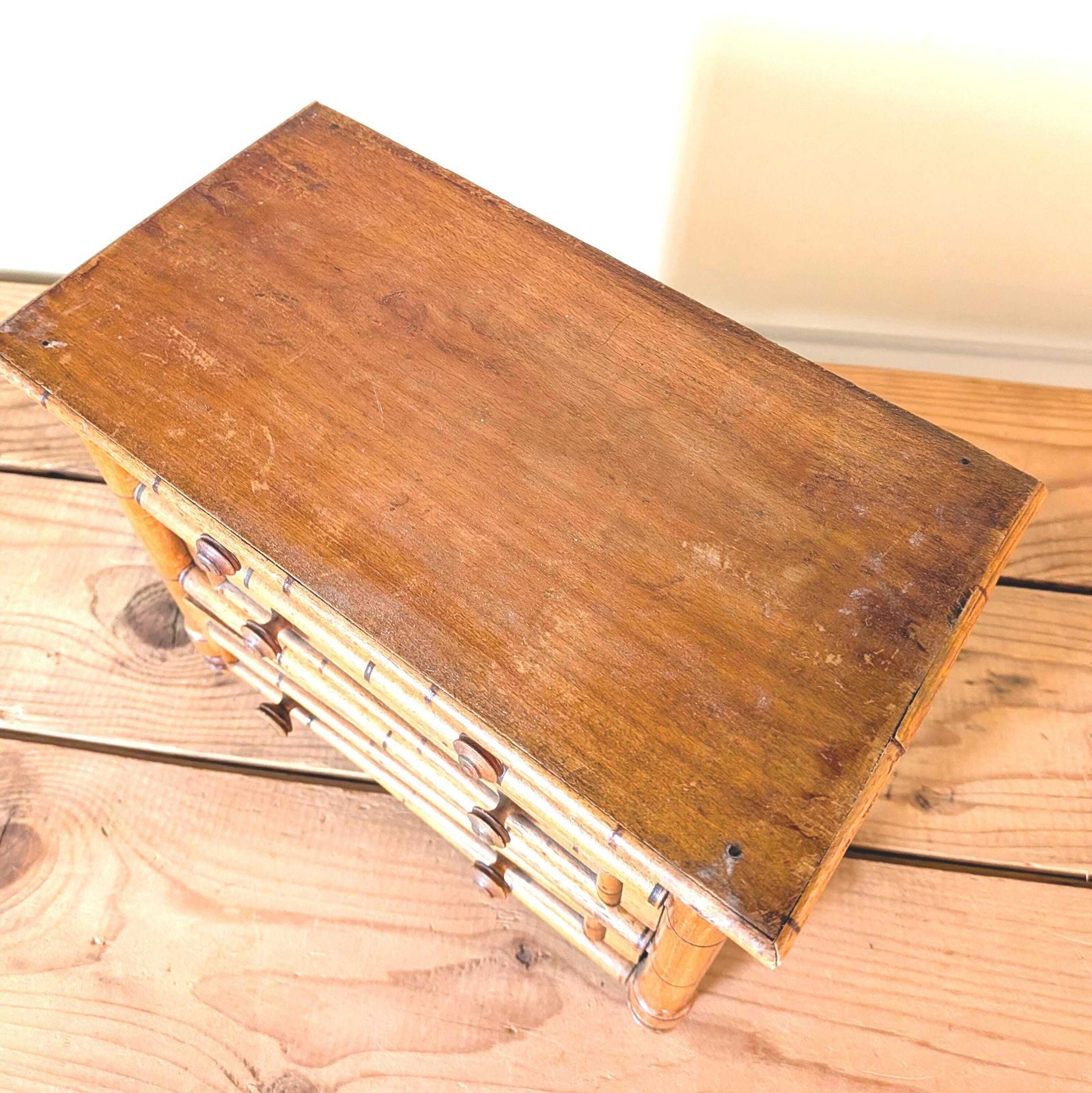 An Antique French Miniature Chest Of Drawers Possibly An Apprentice Piece C1900 photo 145.0