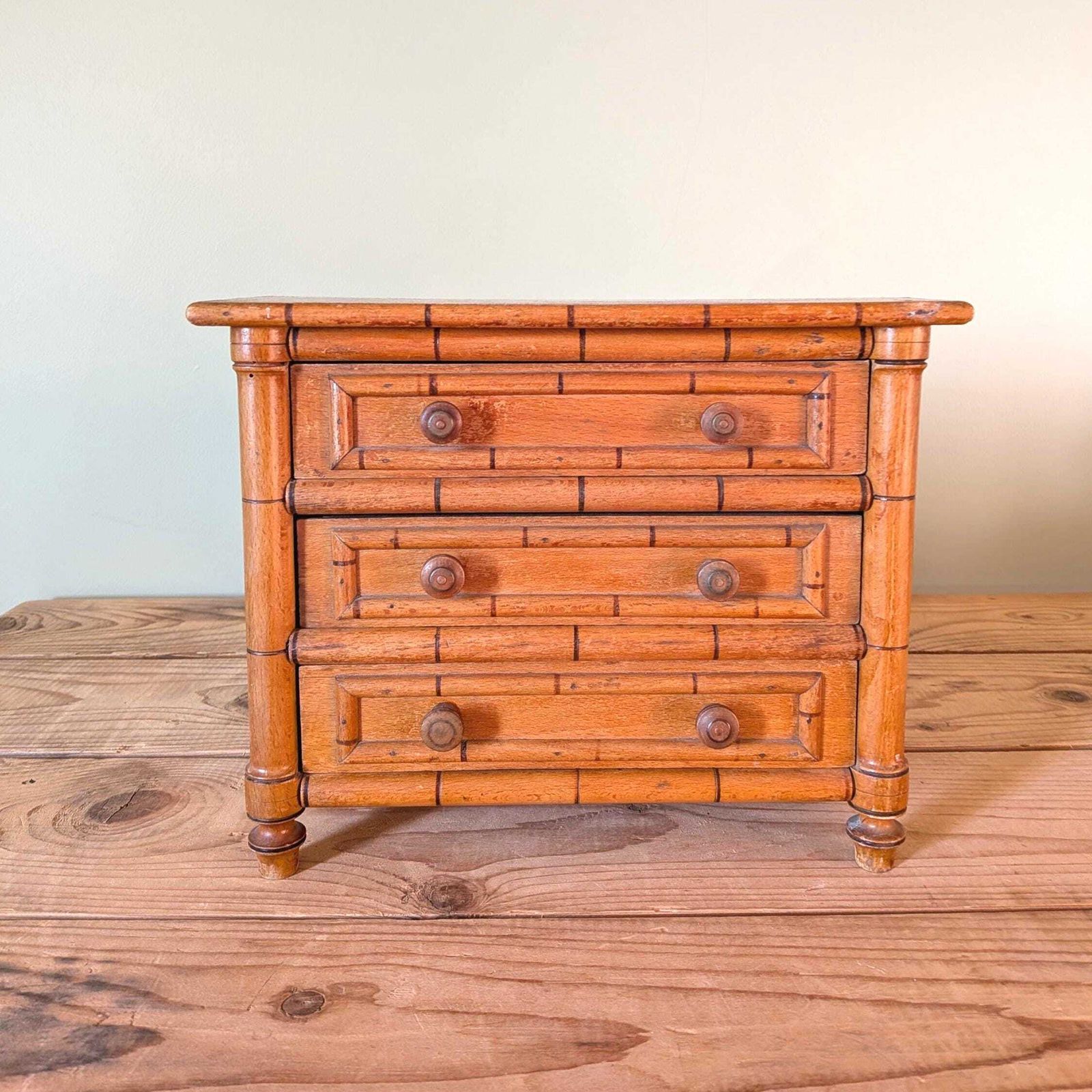 An Antique French Miniature Chest Of Drawers Possibly An Apprentice Piece C1900 photo vintage