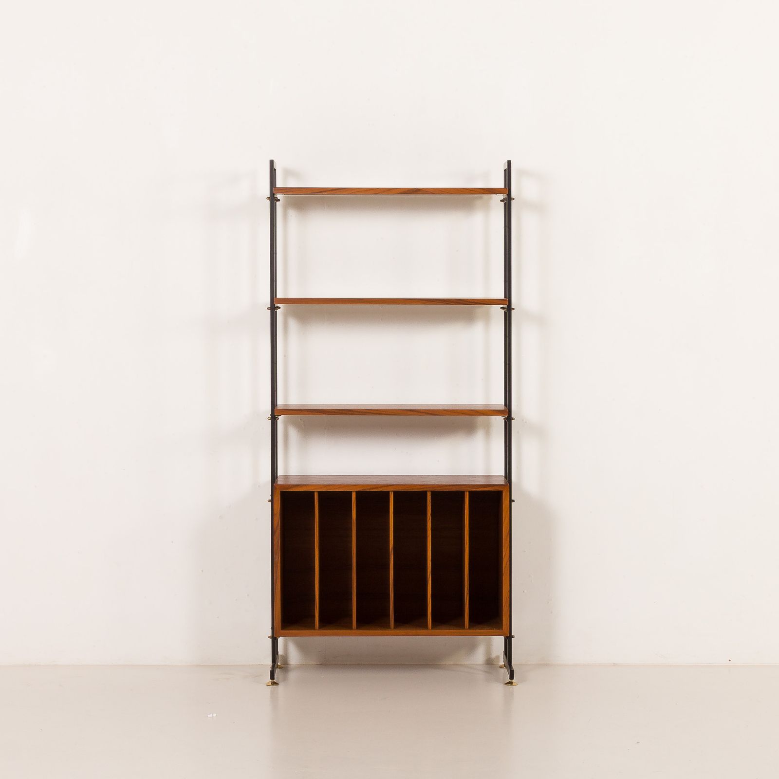 Mid Century Free Standing Vinyl Records Wall Unit, Italy 1970s. photo furniture