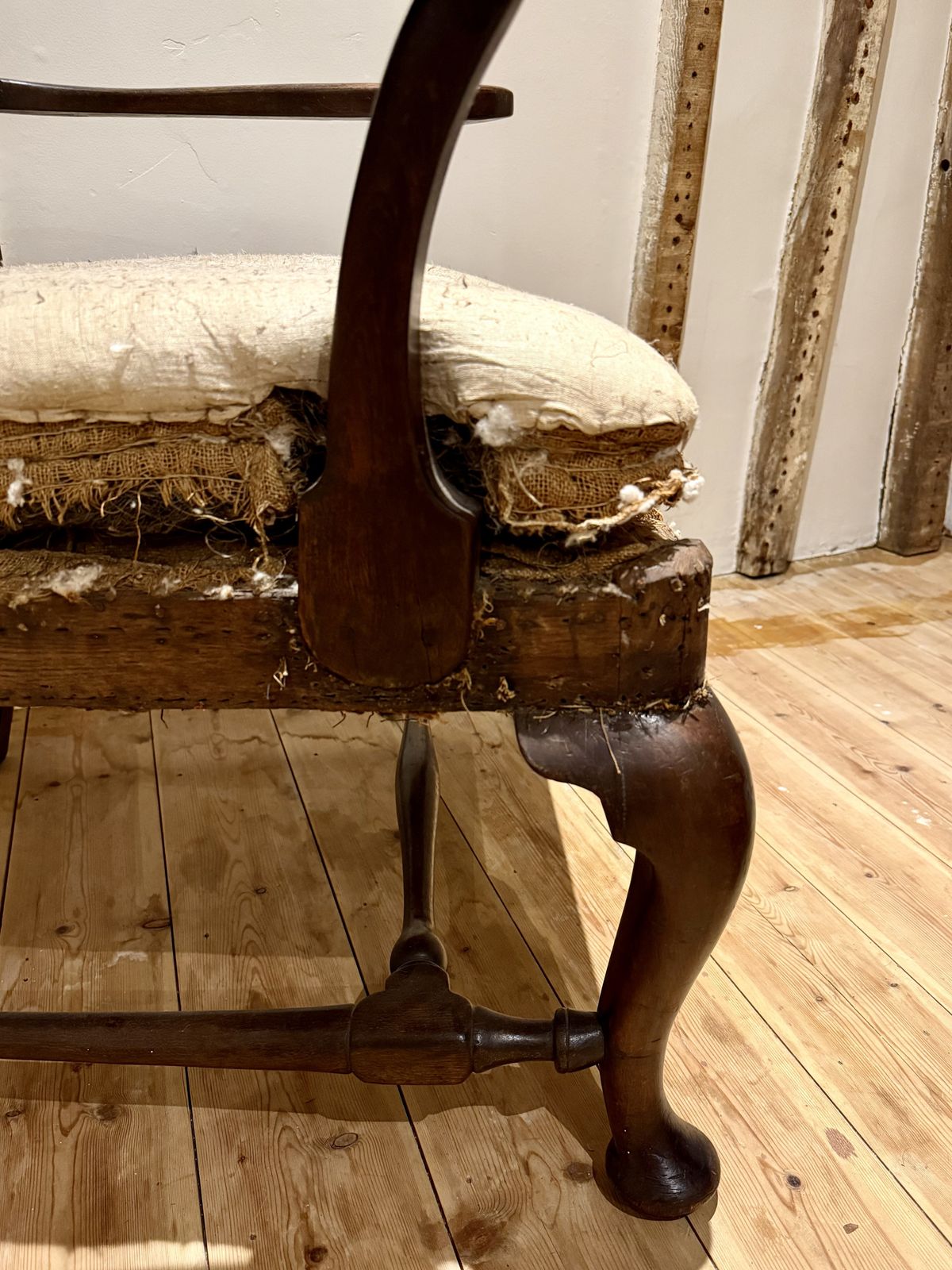 Rare Large Antique George I Walnut Oversized Splat Back Armchair photo furniture