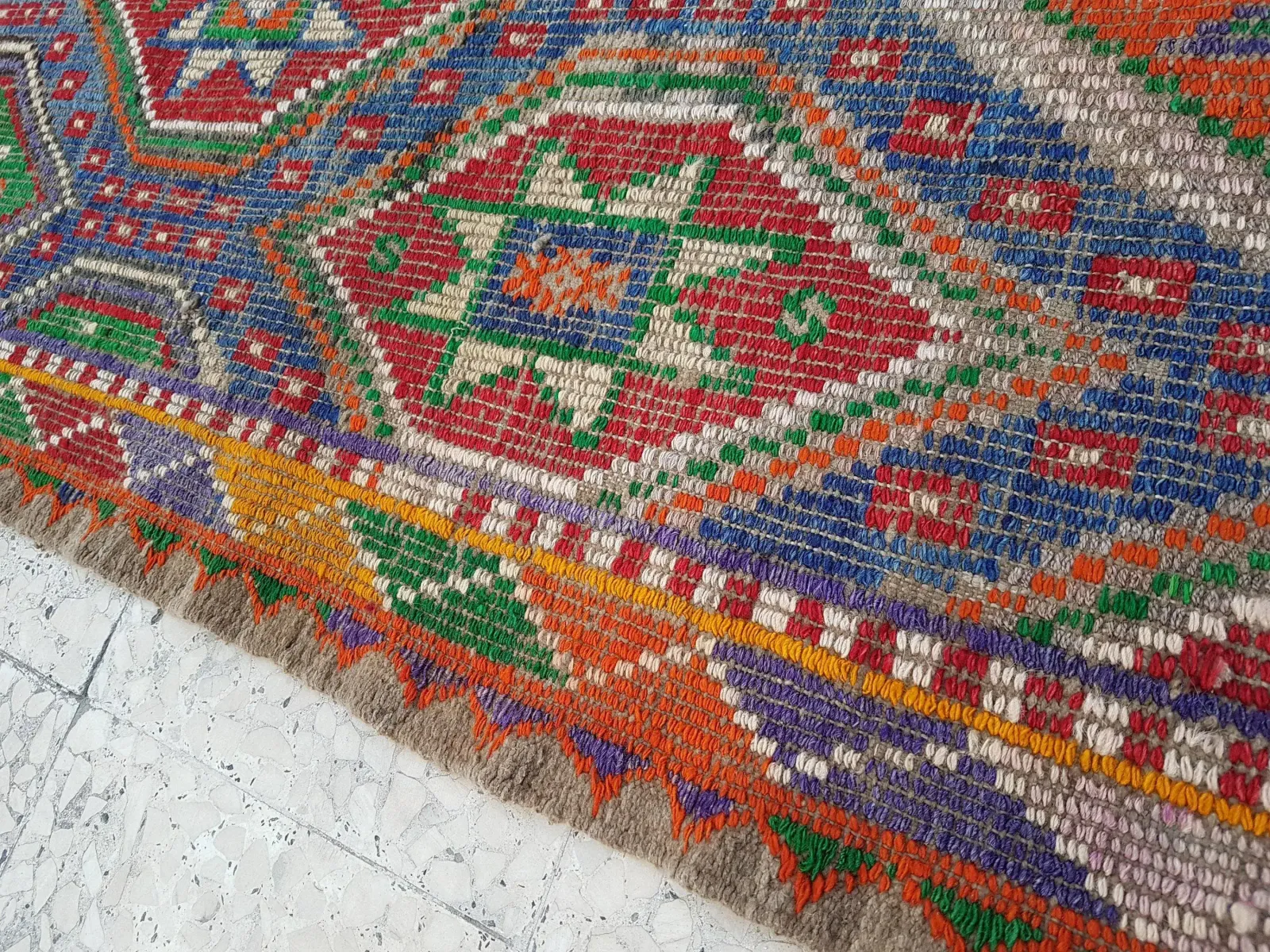 Turkish Jajim Kilim Rug 6'1" X 7'5" photo 600.0