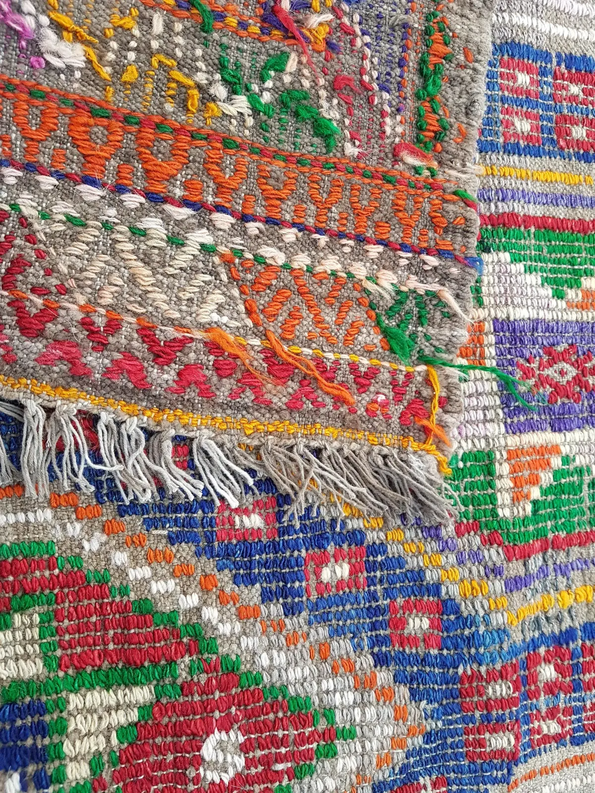600.0 Turkish Jajim Kilim Rug 6'1" X 7'5" photo