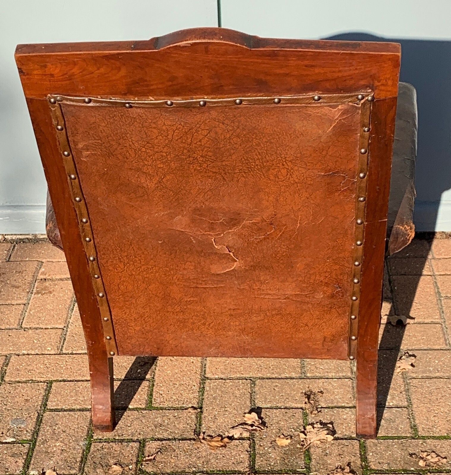 Antique Victorian Leather Library Chair On Castors C 1840's photo vinterior