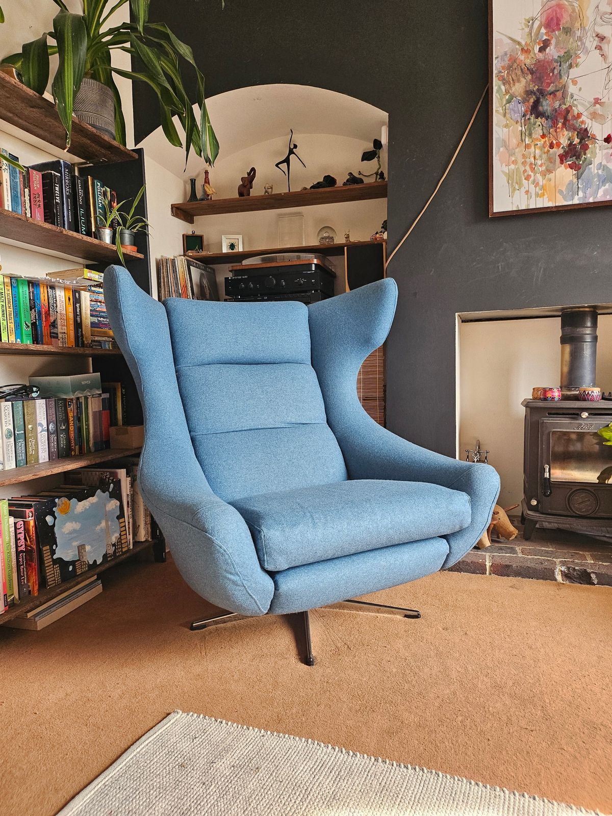 Danish Mid Century Modern Swivel Chair And Ottoman photo furniture