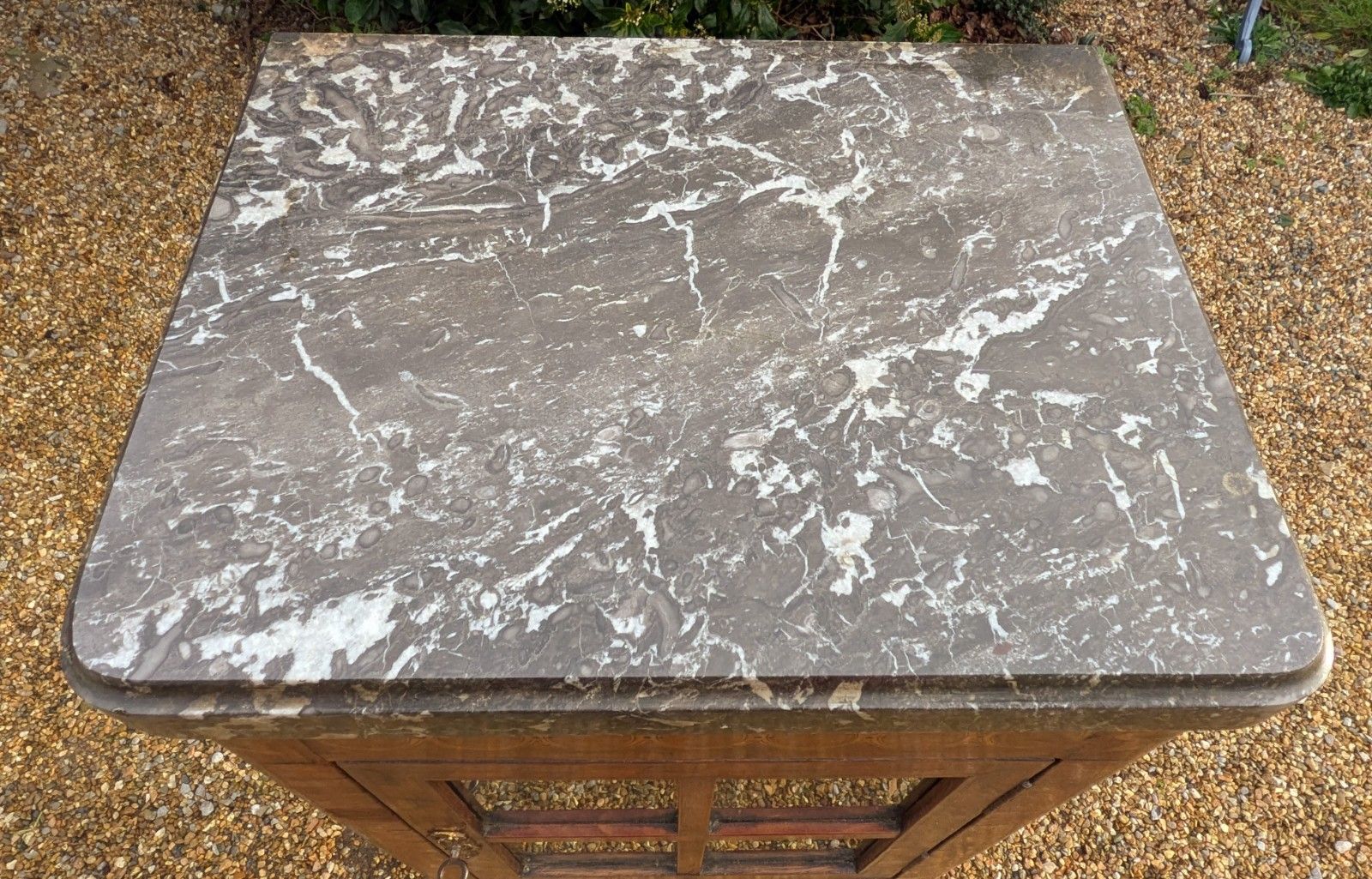 photo furniture Rare 18th Century French Kingwood & Marble Side Cabinet