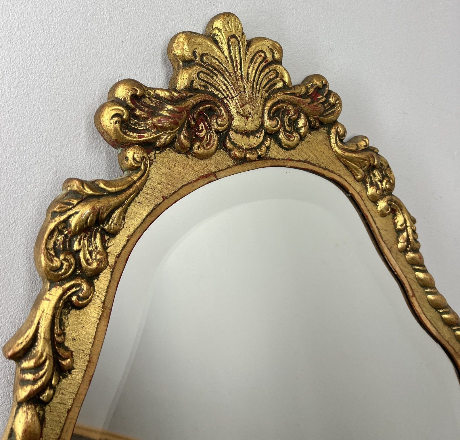 Mirror Vintage French Ornate Wall Mirror Gold Finish Wall Decor Lot 4716 photo for sale