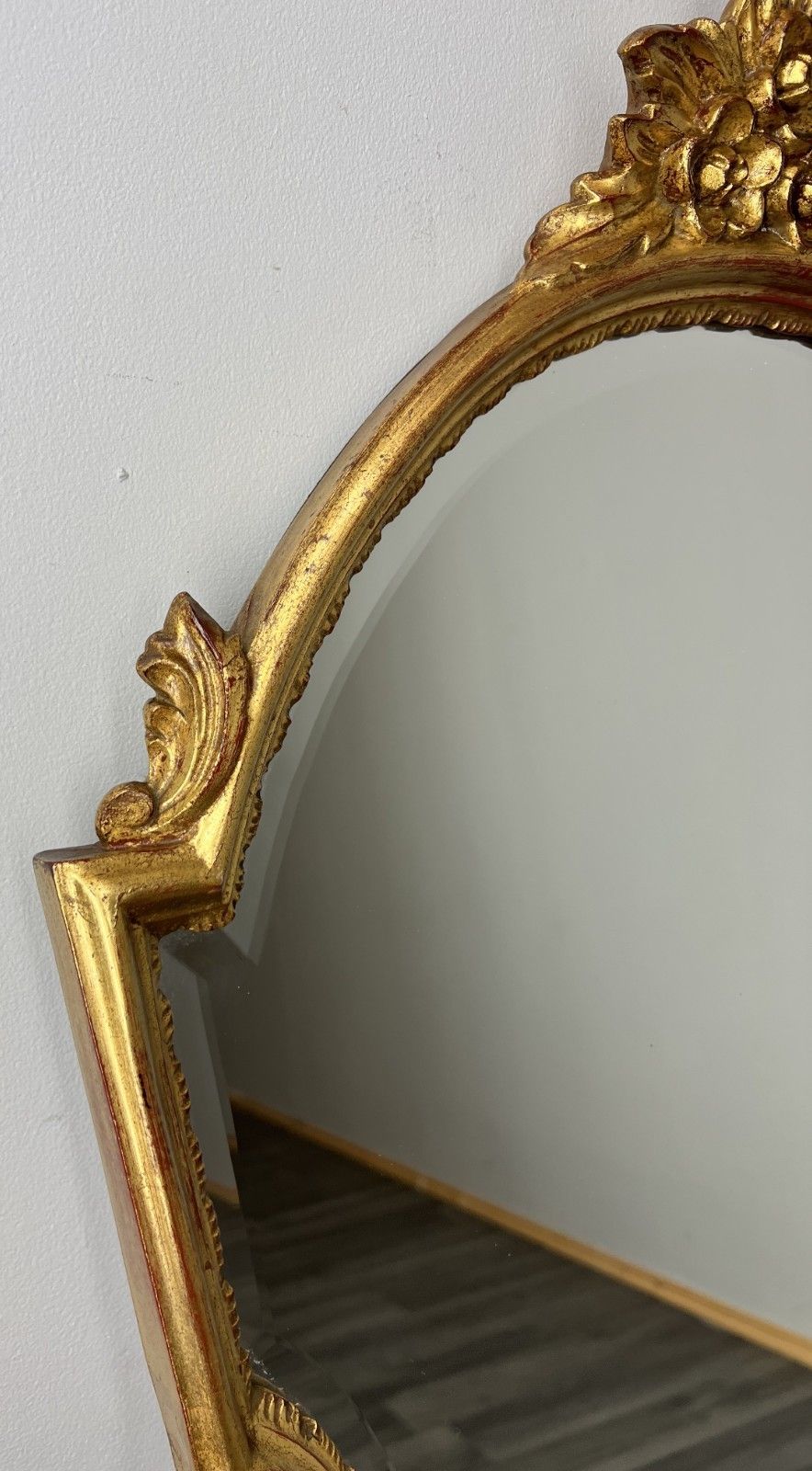 Mirror Vintage French Ornate Wall Mirror Gold Finish Wall Decor Lot 4709 photo Home Decor