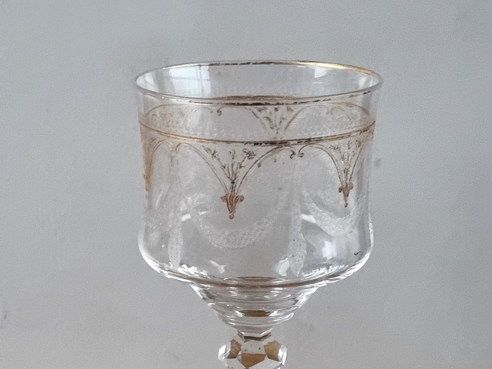 Antique Crystal Stemmed Glass, Saint Louis photo 85.0
