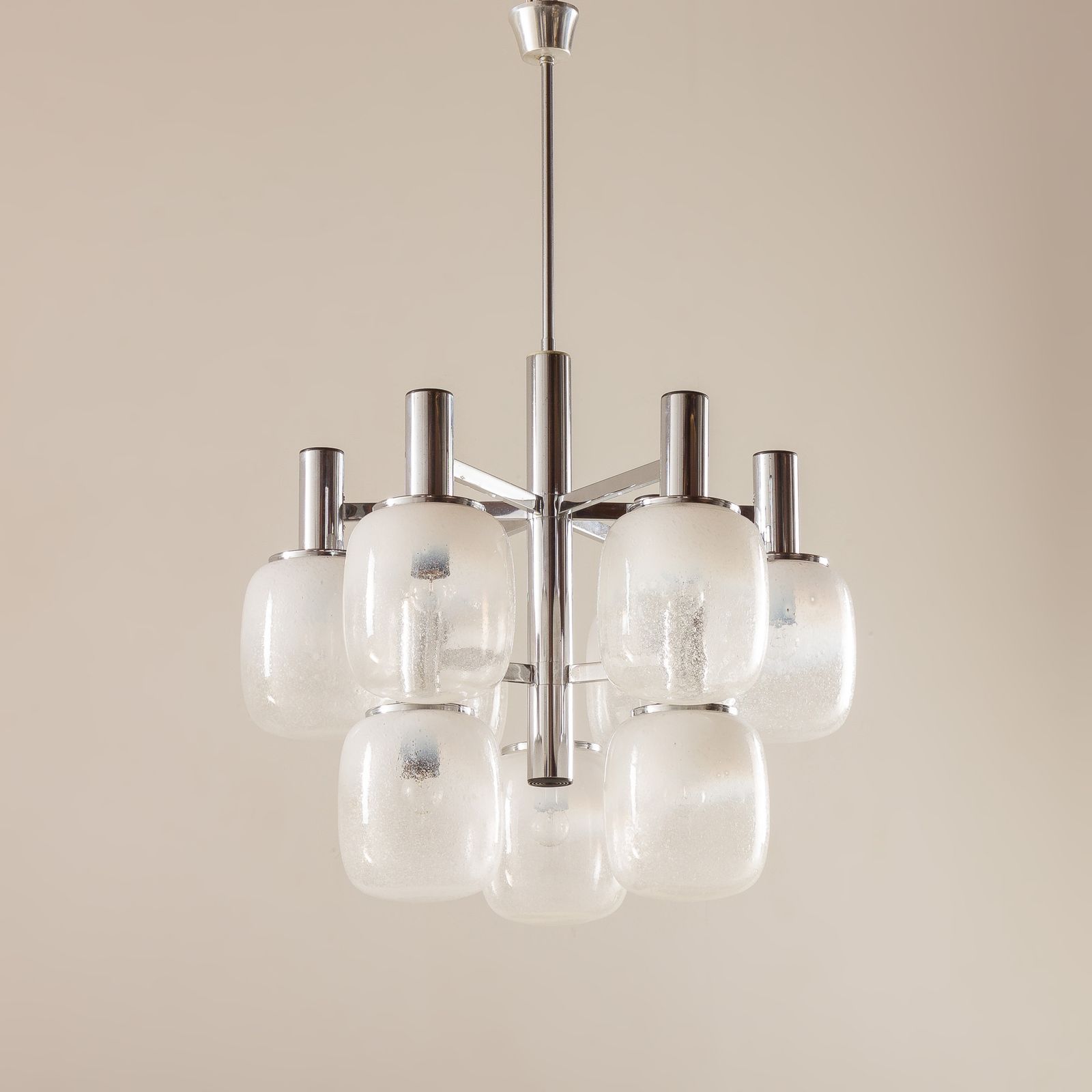 Targetti Sankey Murano Glass Chandelier, 1970s photo 1446.0