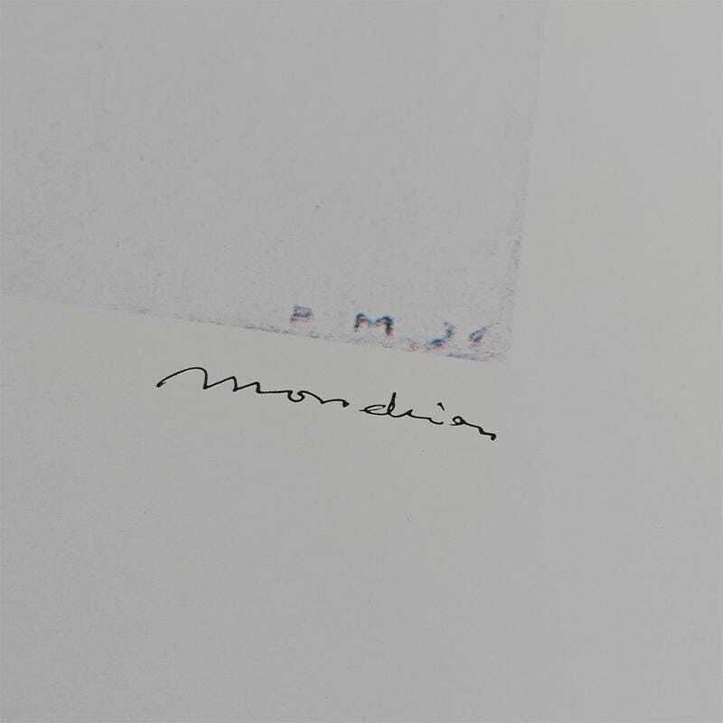 1970s Piet Mondrian Limited Series Lithograph Numbered In Pencil. photo for sale