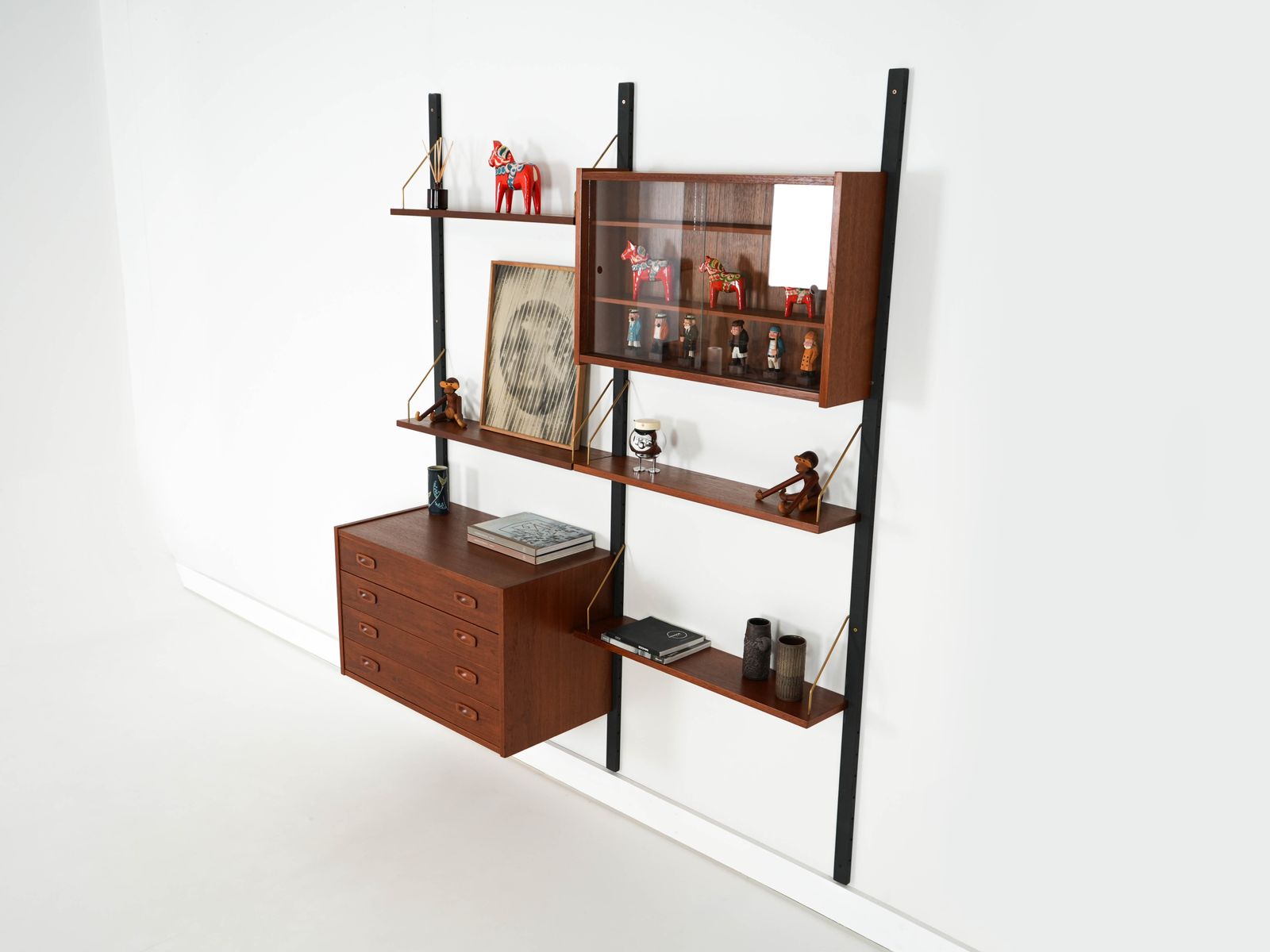 Teak Wall Unit Ps System, Danish Design, 1960s, Manufactured By Randers Møbelfabrik photo Furniture