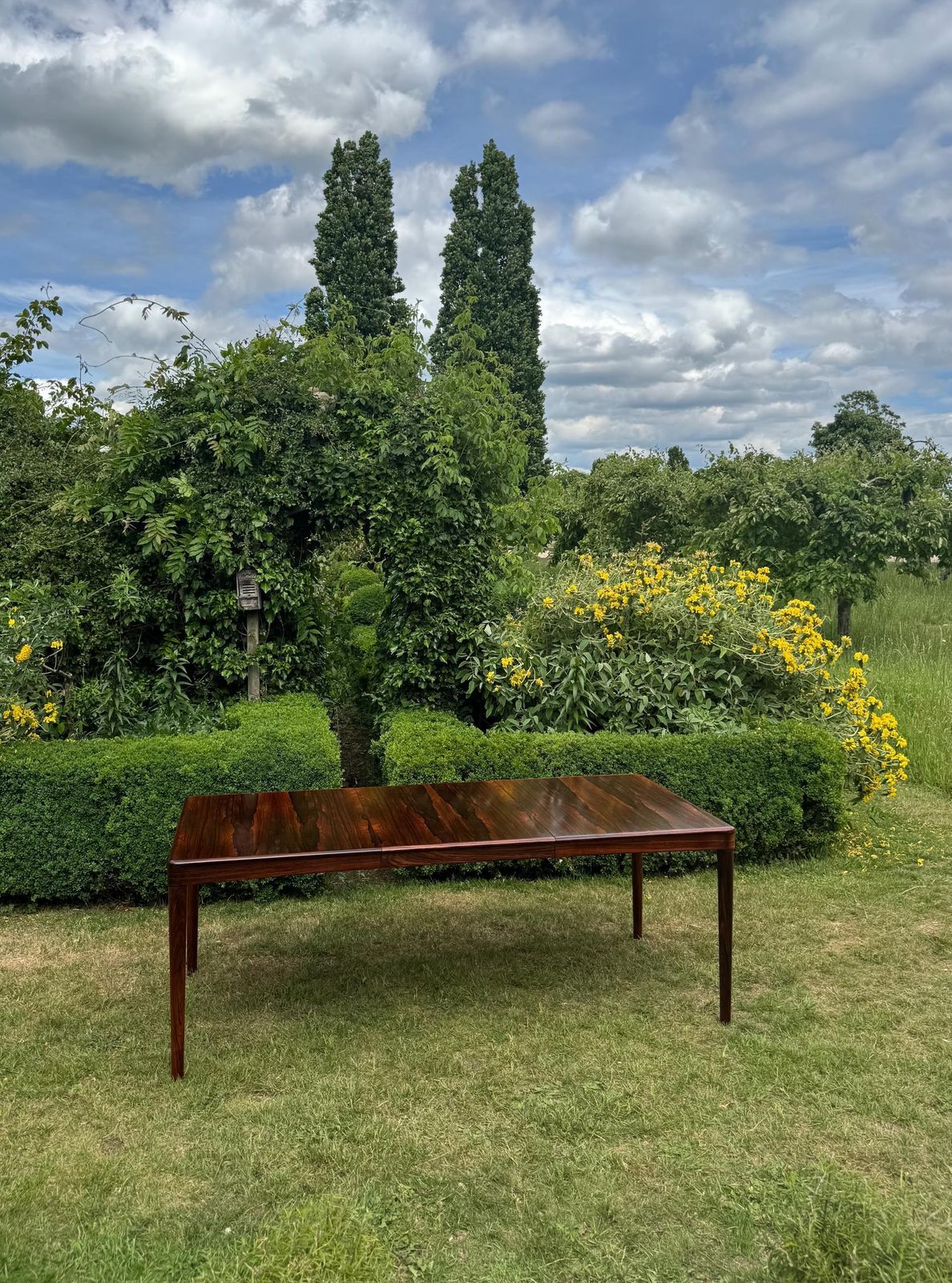 Furniture Mid Century Modern Danish Rosewood Dining Table And Eight Rosewood Chairs By H W Klein For Bramin 1960s   Pending A10 Certificate photo