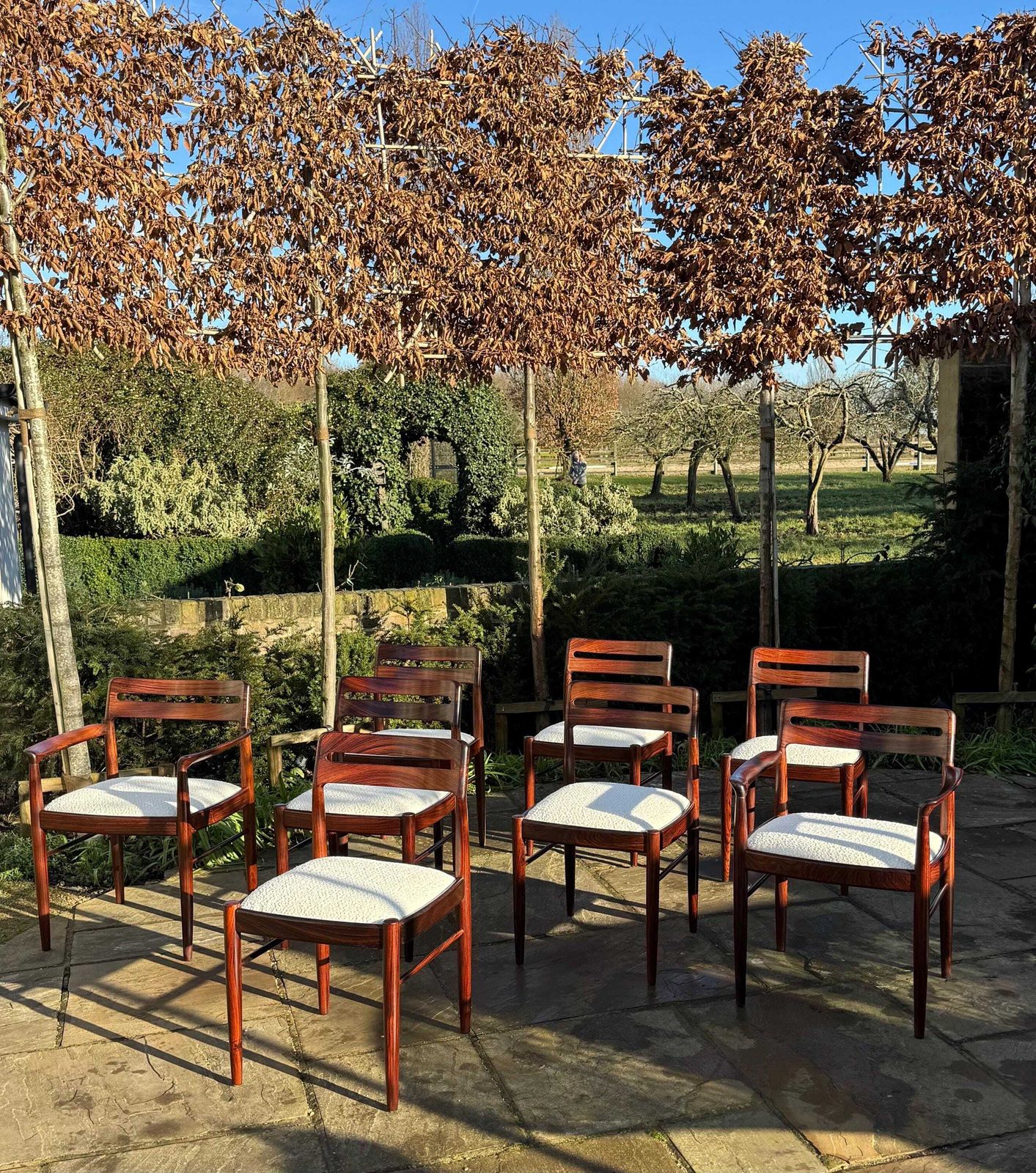 Eight H W Klein For Bramin Rosewood Dining Chairs Denmark 1960 photo furniture