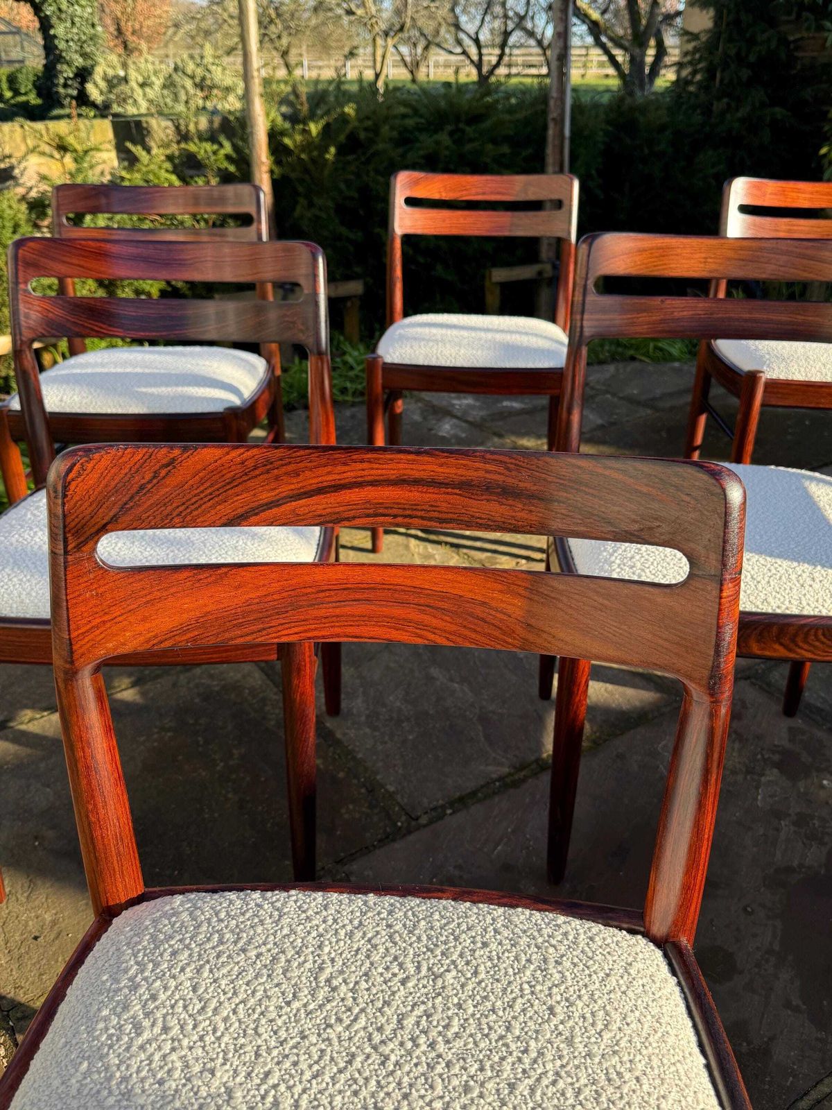 photo vinterior Eight H W Klein For Bramin Rosewood Dining Chairs Denmark 1960