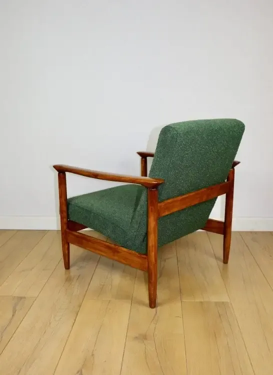 Gfm 142 Armchair, Designed By Edmund Homa From The 1970s, Green Bouclé   2 Pieces Available photo buy