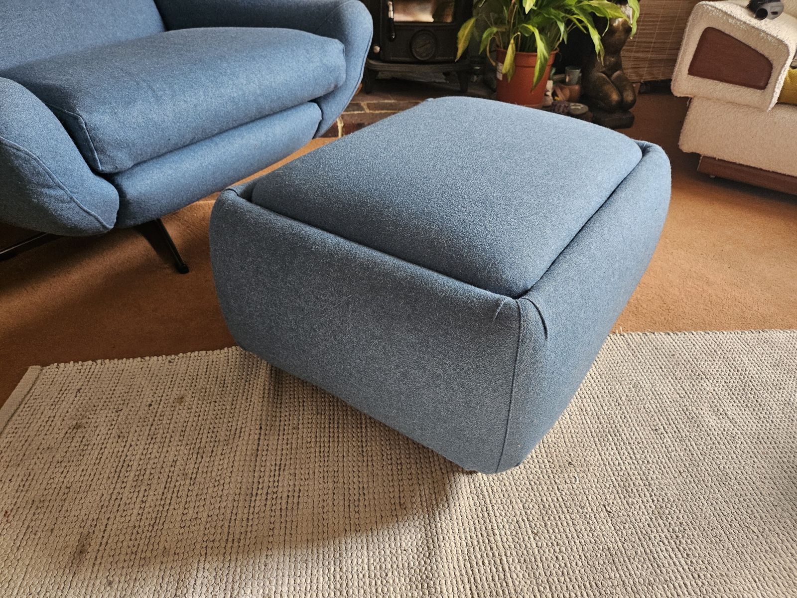 Danish Mid Century Modern Swivel Chair And Ottoman photo Furniture