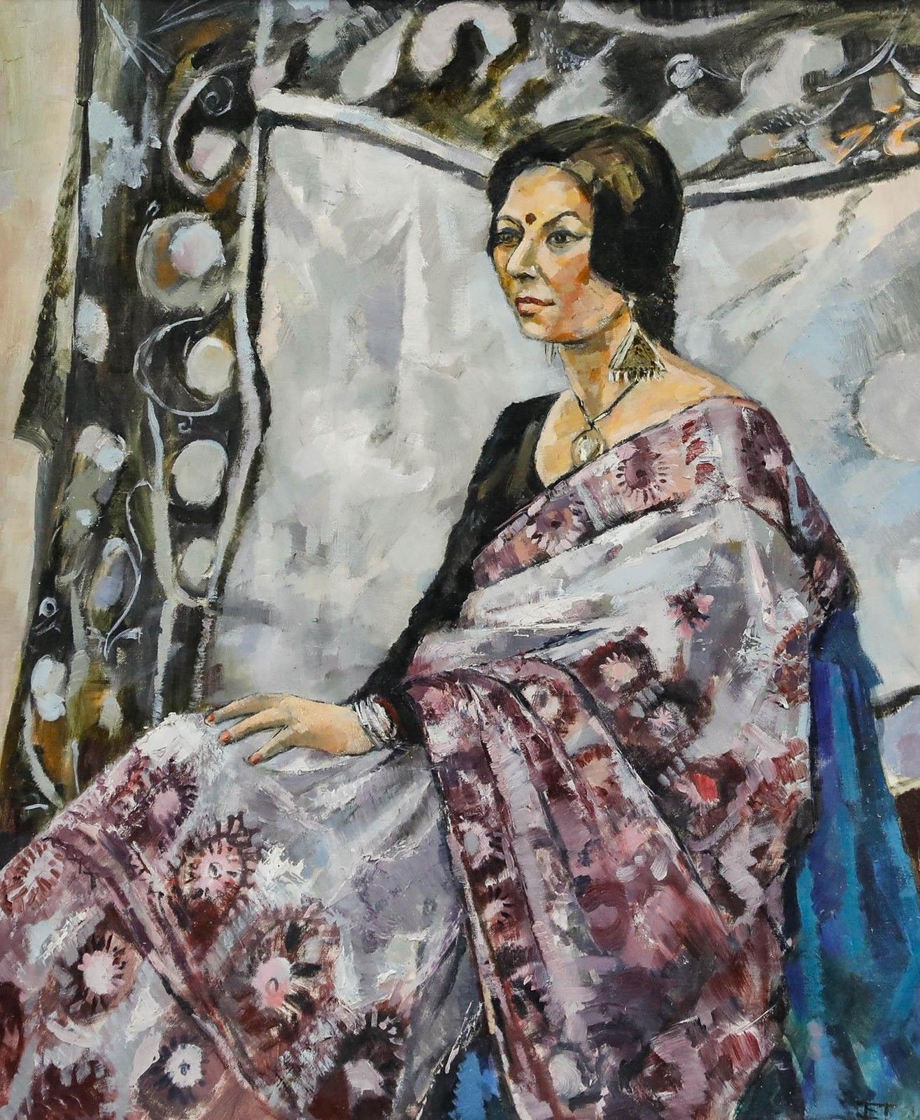 Joanne Thomson (1935 2024) 20th Century Oil, The Gurkha's Wife photo furniture