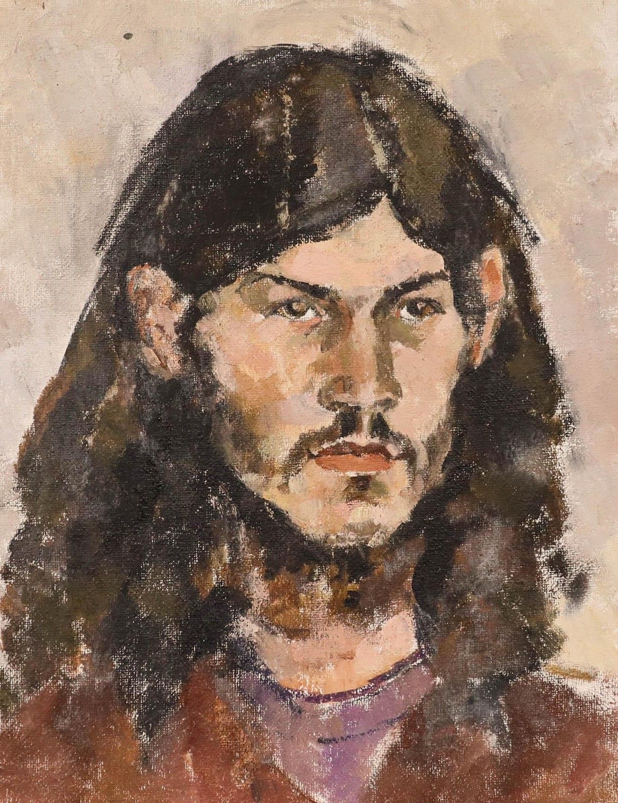 Joanne Thomson (1935 2024) 20th Century Oil, Portrait Of A Young Man photo furniture