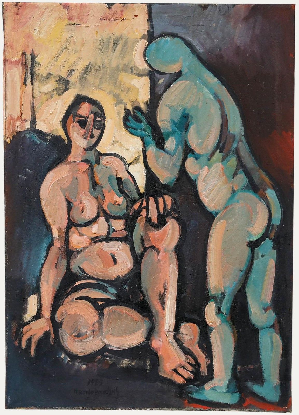Petros Koufovassilis (B.1949) 1985 Oil, Seduction