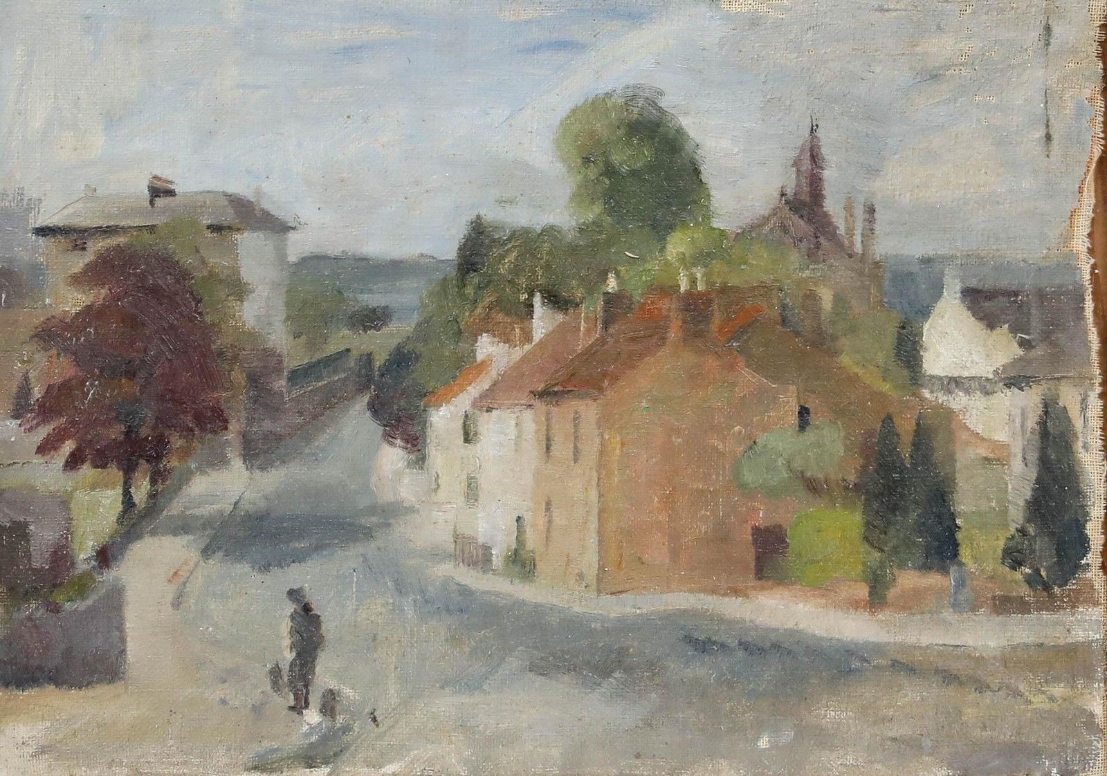Attrib. Margaret A. Norman (1908 1976) Oil, Bristol View From Eastfield Road photo furniture