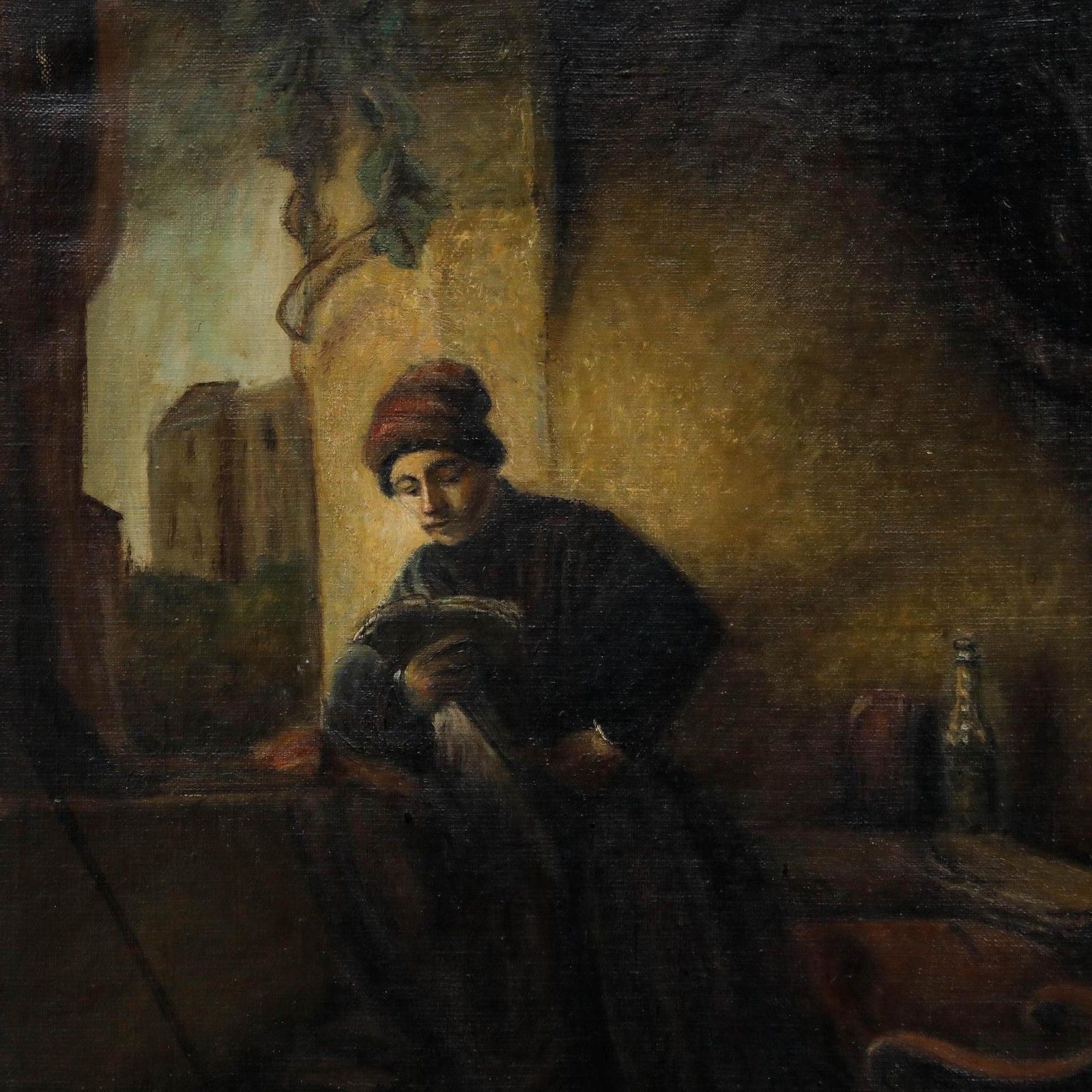 After Willem Drost (1633 1663) 20th Century Oil, The Student photo Art
