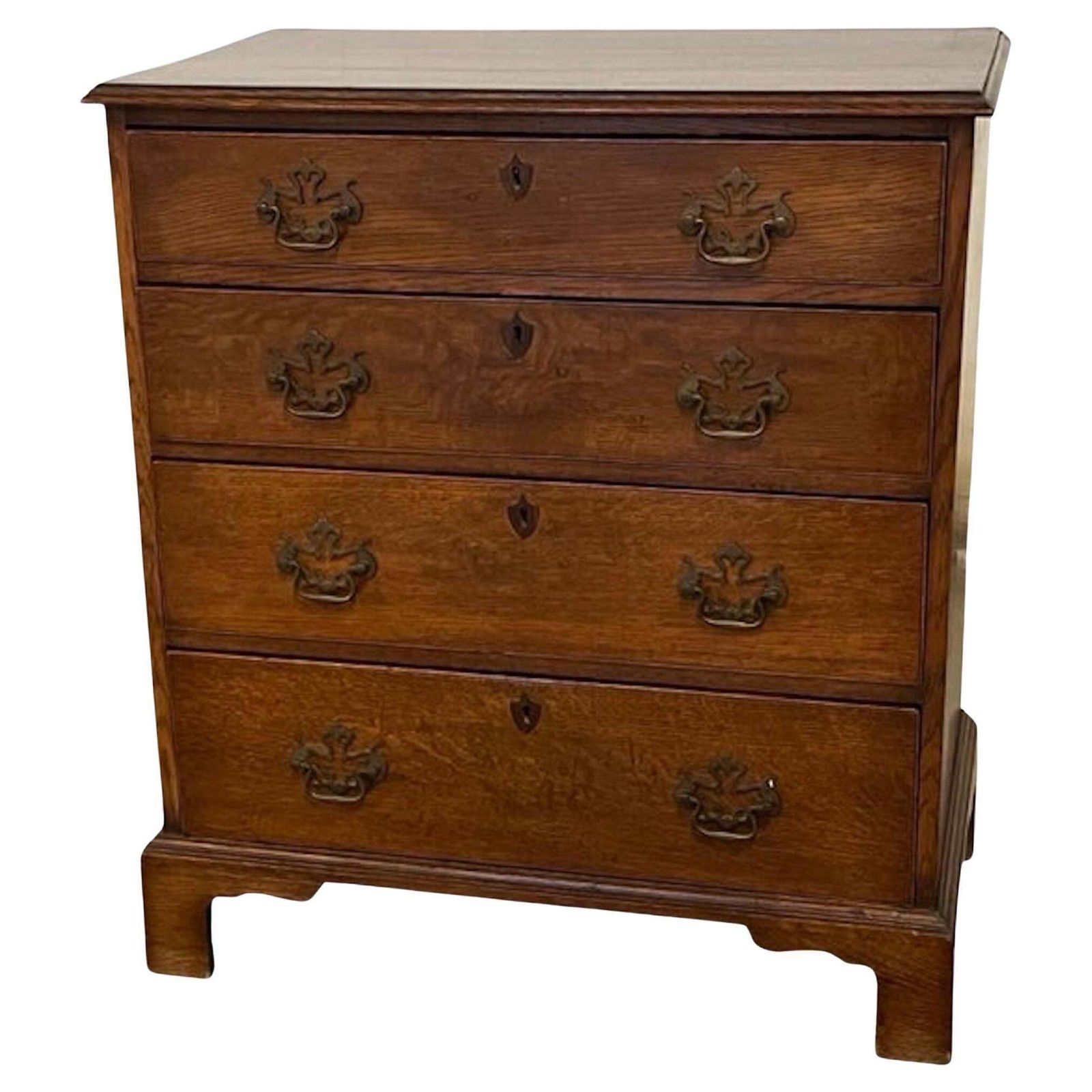 18th Century English Oak Georgian Chest Of Dreawers