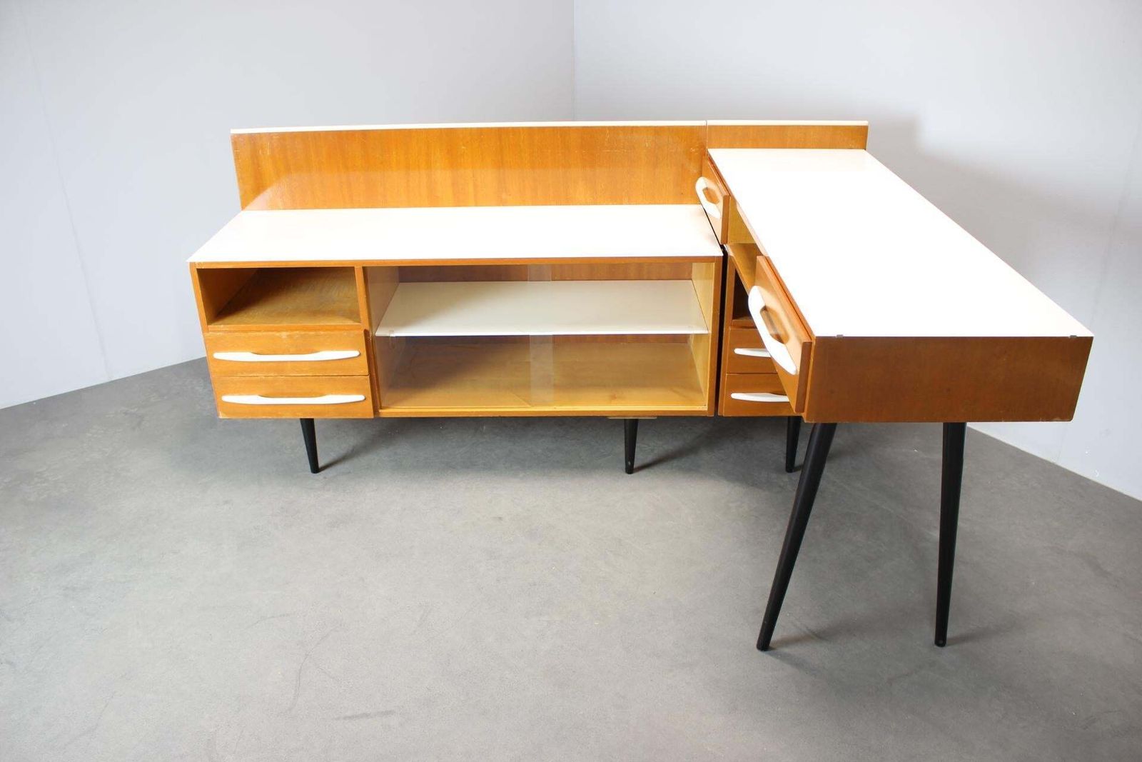 photo vintage Mid Century Modular Desk And Storage Unit By Mojmír Požár, Up Závody, 1960s