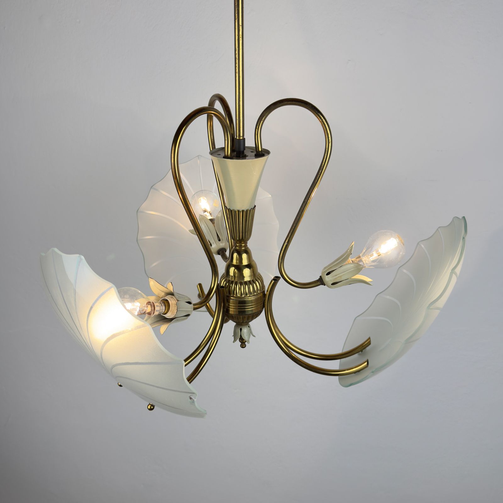 photo vinterior Antique Chandelier, In Style Of Pietro Chiesa For Fontana Arte, Italy, 1930s