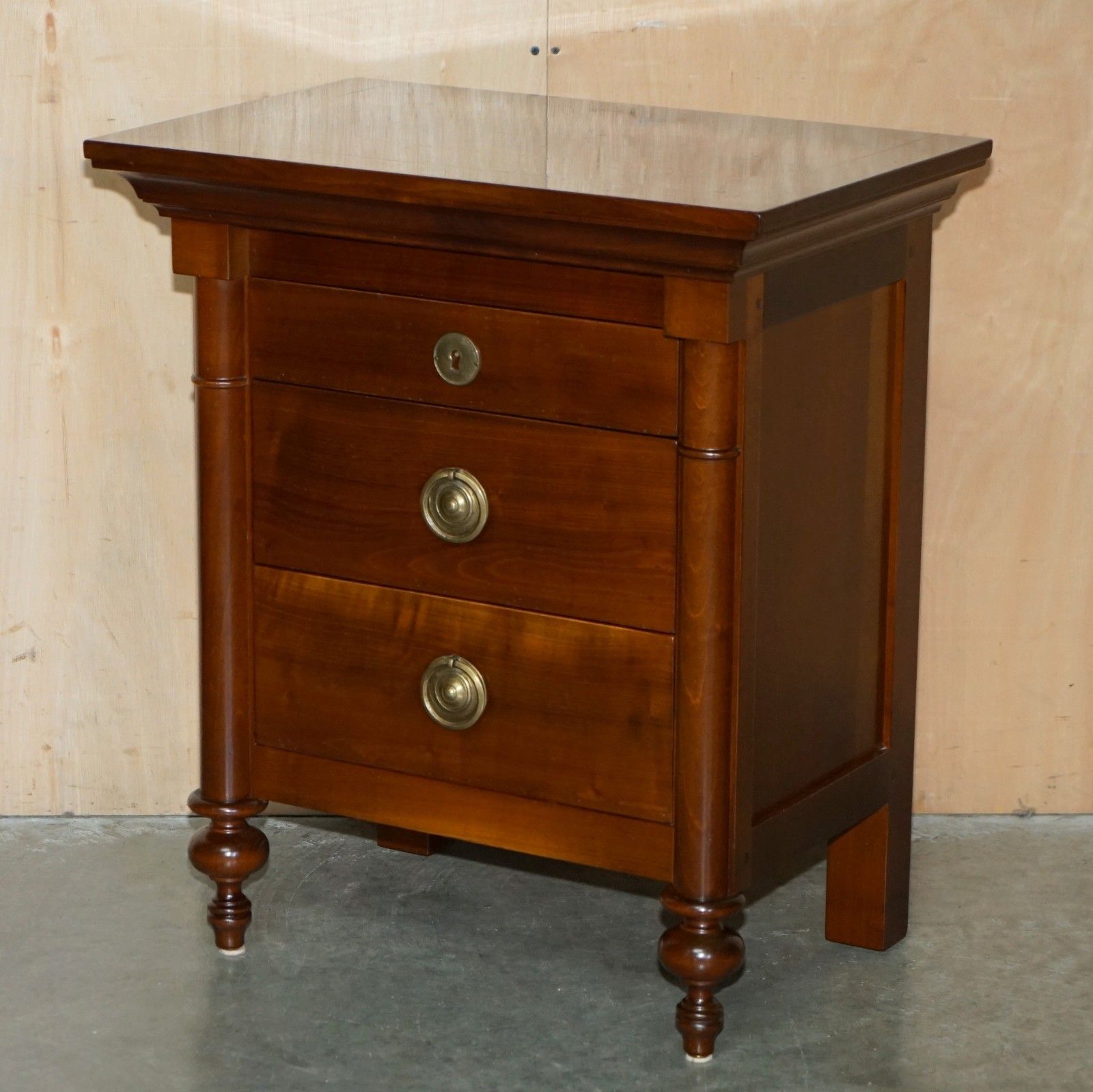 Pair Of Grange Furniture Paris France Cherrywood Nightstands Or Lamp Wine Tables photo for sale
