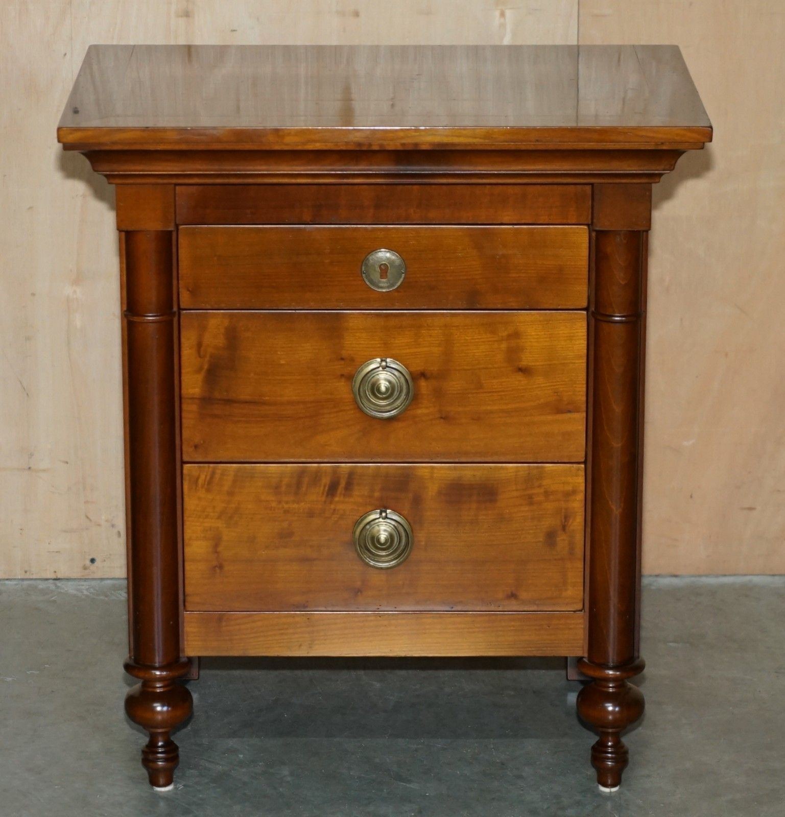 Pair Of Grange Furniture Paris France Cherrywood Nightstands Or Lamp Wine Tables photo Furniture