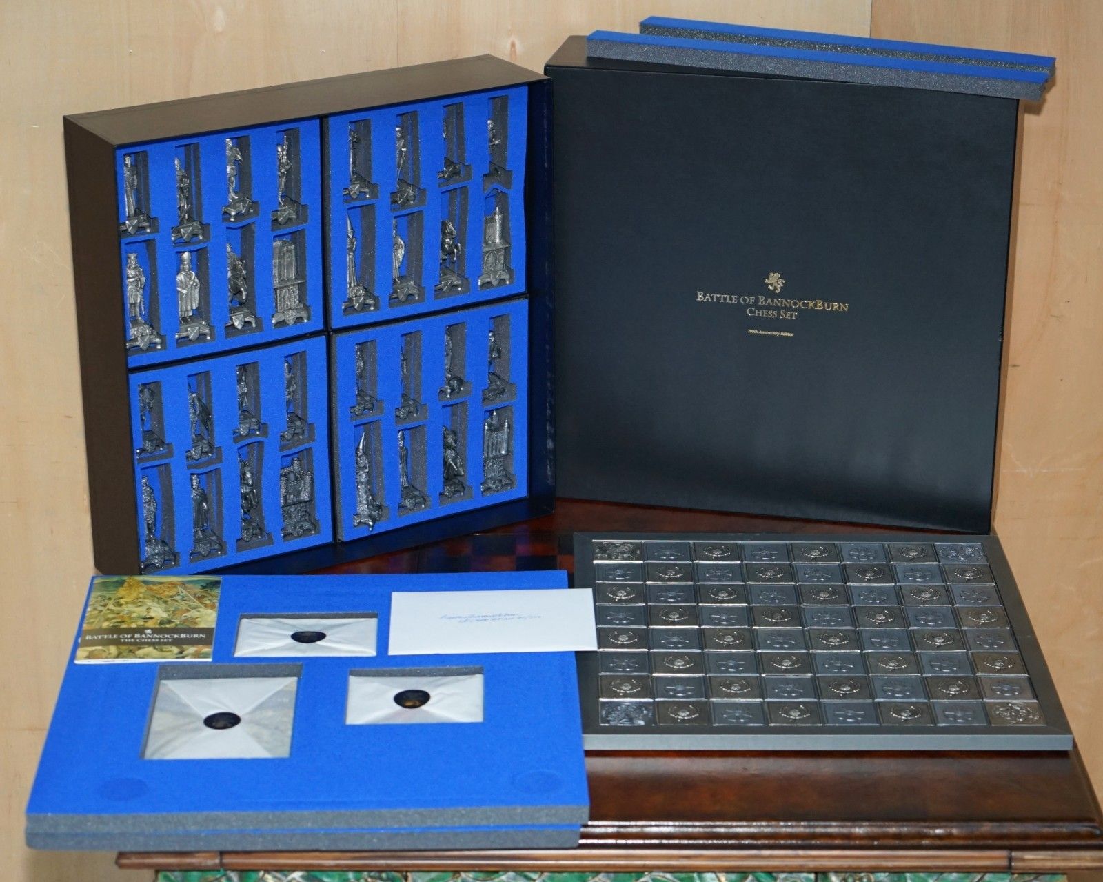 Bnib Rrp £15,000 Ltd Edition 40/500 The Battle Of Bannockburn Pewter Chess Set photo for sale