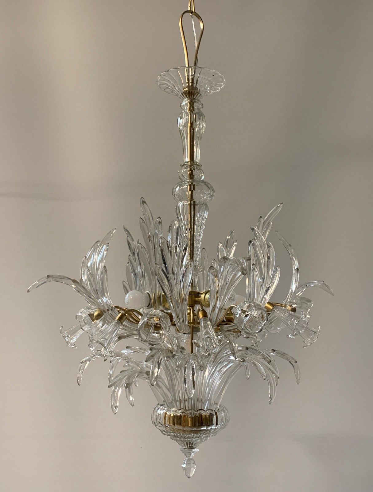 Murano Glass Chandelier Attributed To Seguso V.A. 1960 photo Lighting
