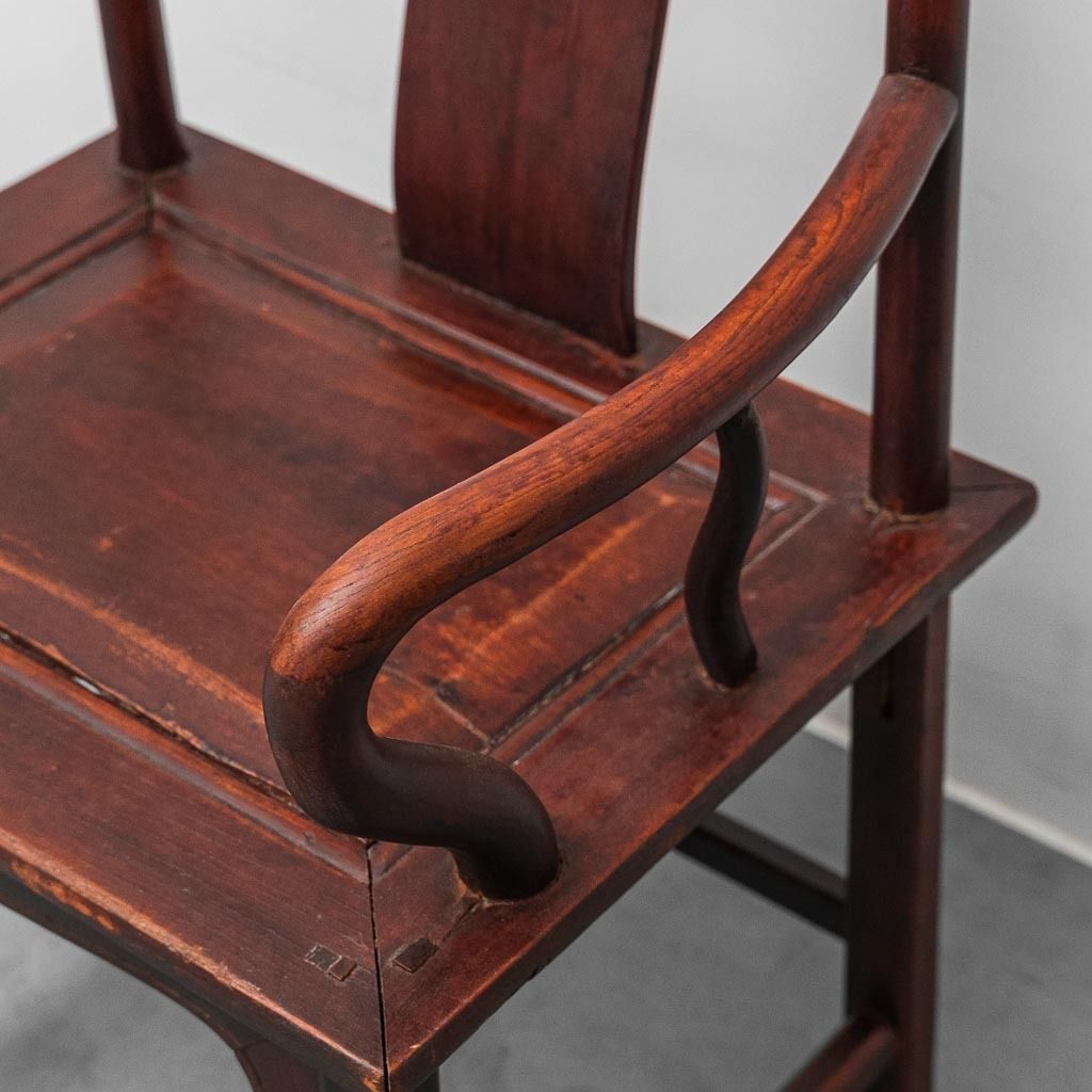 Ming Dynasty Style Wooden Chair With Armrests, China, 19th Century photo buy