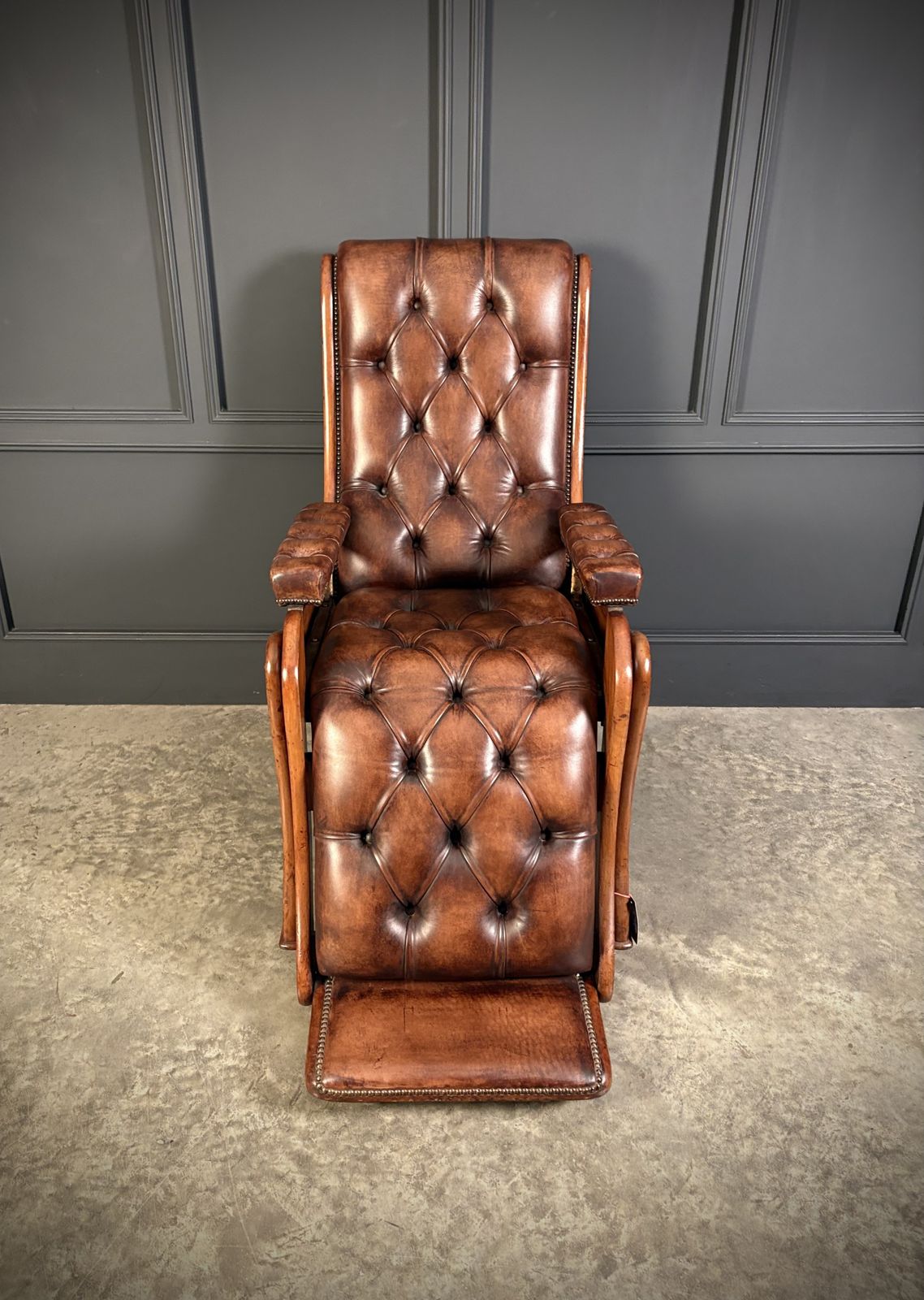 Superb Regency Mahogany & Leather Reclining Armchair photo for sale