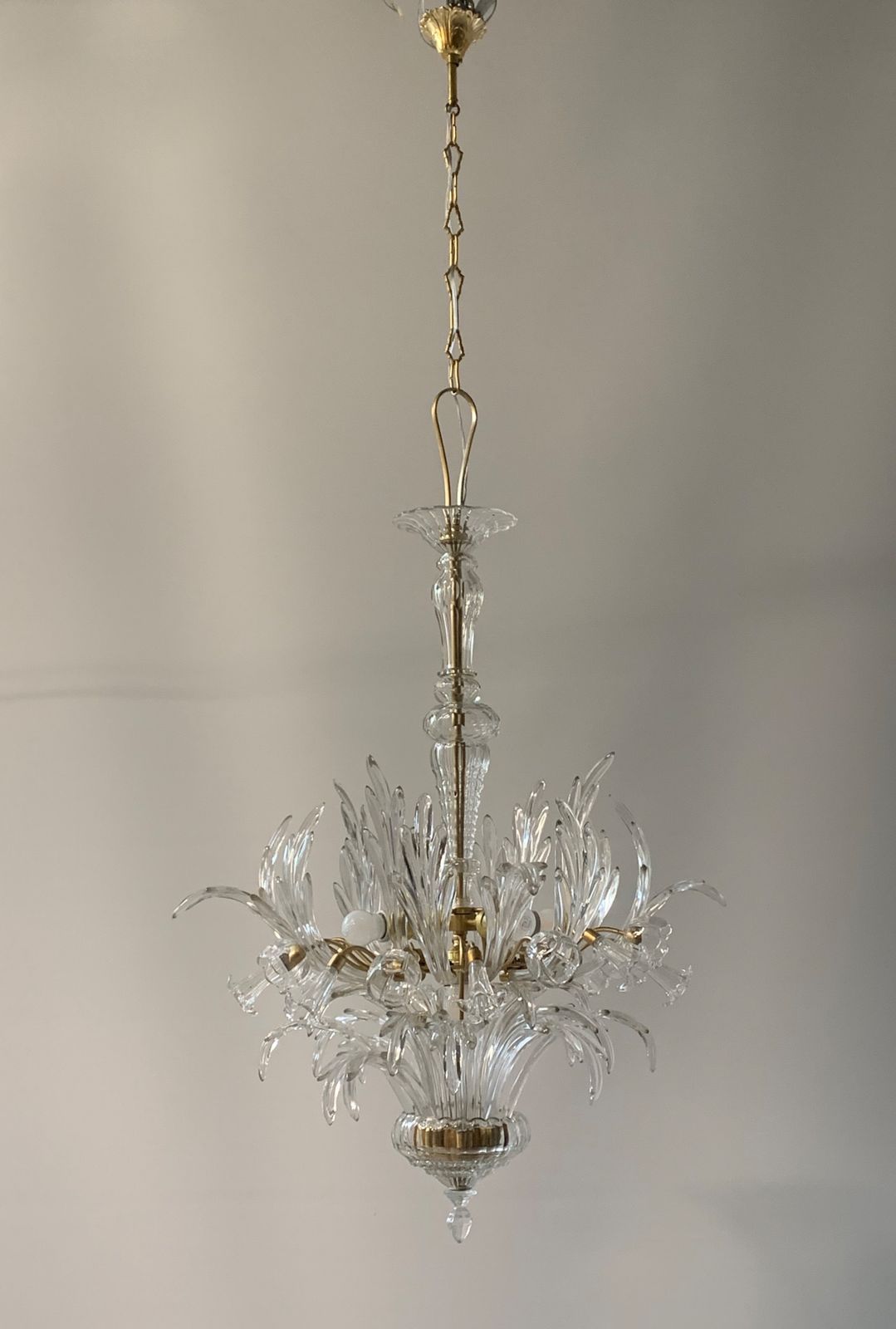 Murano Glass Chandelier Attributed To Seguso From 1960