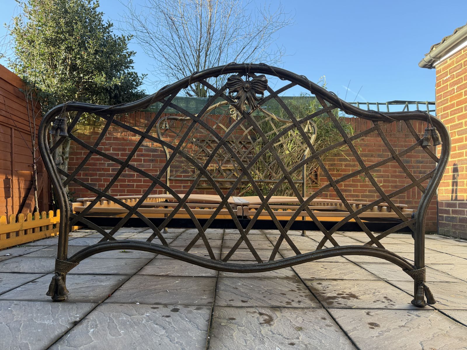 Unique & Luxury And So To Bed Louis Style Hand Forged Iron King Frame   Great Condition photo buy