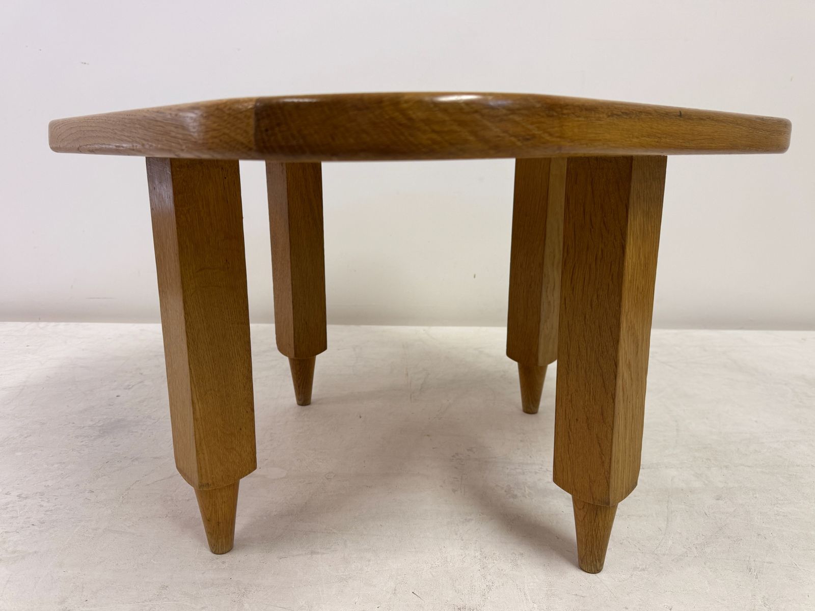 photo for sale French Oak Coffee Table With Tiled Top By Guillerme Et Chambron For Votre Maison