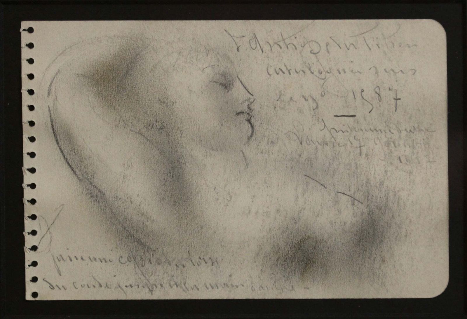 'Sketch Portrait Of A Reclining Woman' By Guillaume Dulac (Circa 1920s) photo furniture