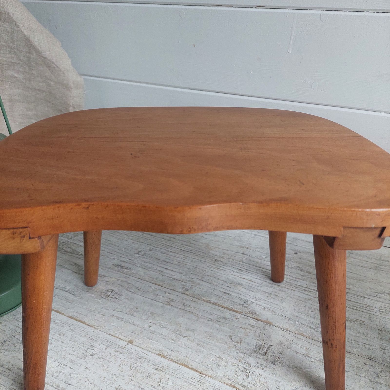 Furniture Mid Century Milking Stools Scandinavian Handmade Step Stool Planter Yugoslavia 50s Set Of 2 photo