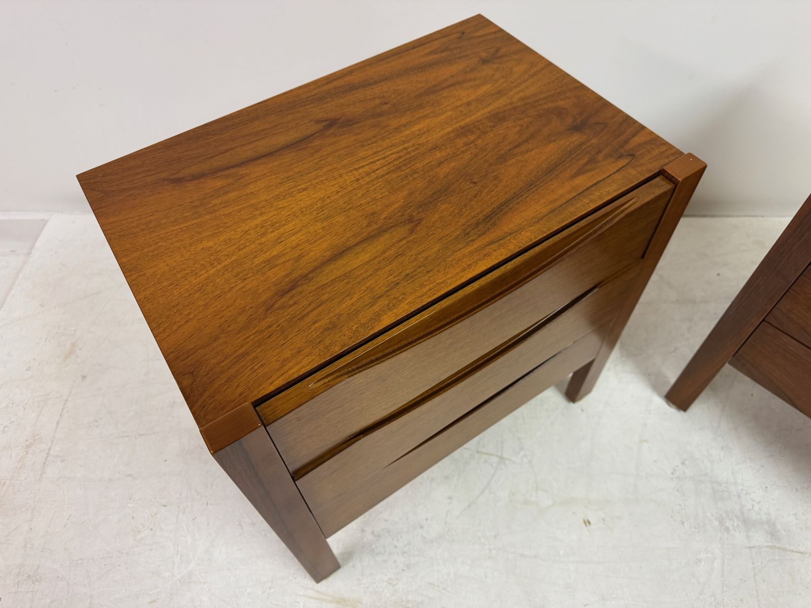 Pair Of Walnut Bedside Tables By Franz Xaver Sproll photo vintage