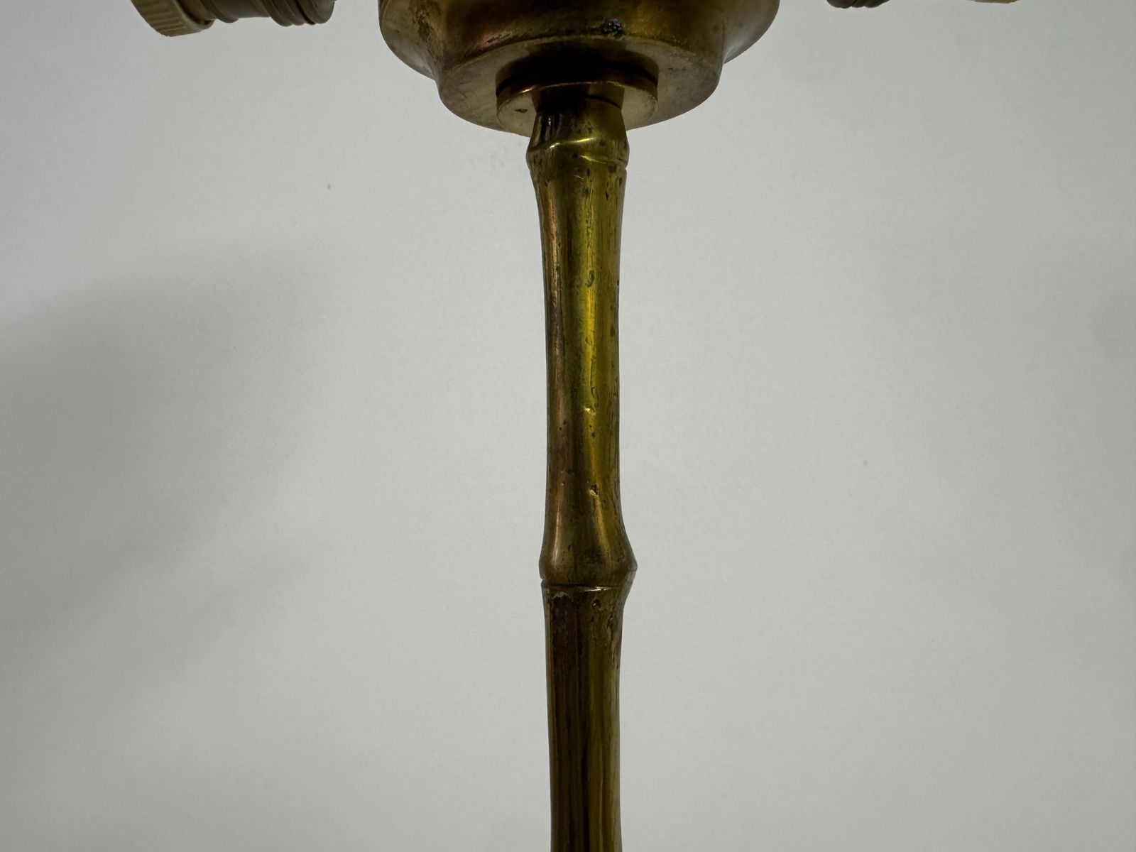 photo buy Mid Century Brass Faux Bamboo Floor Lamp