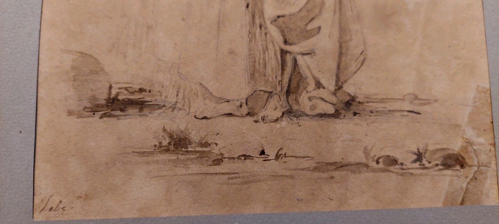 Giuseppe Angelelli 1803 1844. Pencil Drawing On Paper, Signed Sketch photo Art