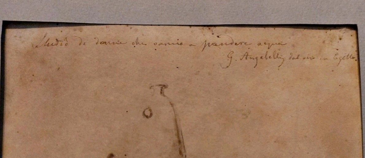 Art Giuseppe Angelelli 1803 1844. Pencil Drawing On Paper, Signed Sketch photo