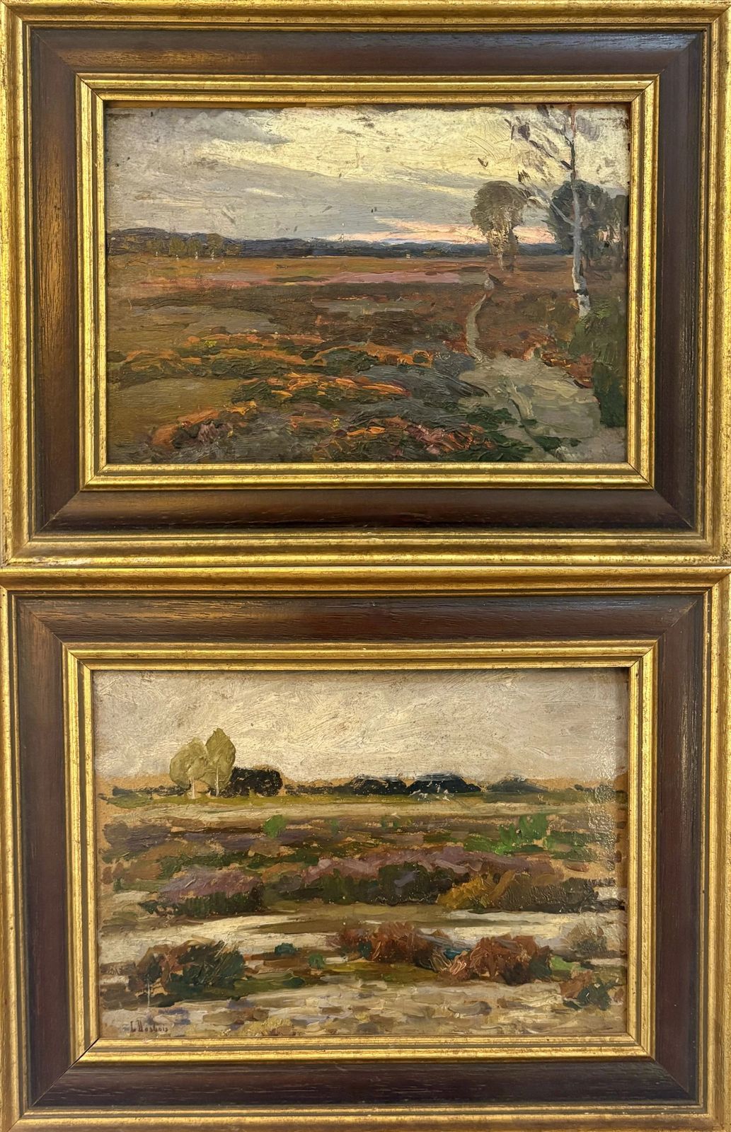 A Pair Of Early 20th Century French Landscapes, Oil On Board, Each 36cm Wide X 28cm High £850 For The Pair, Signed