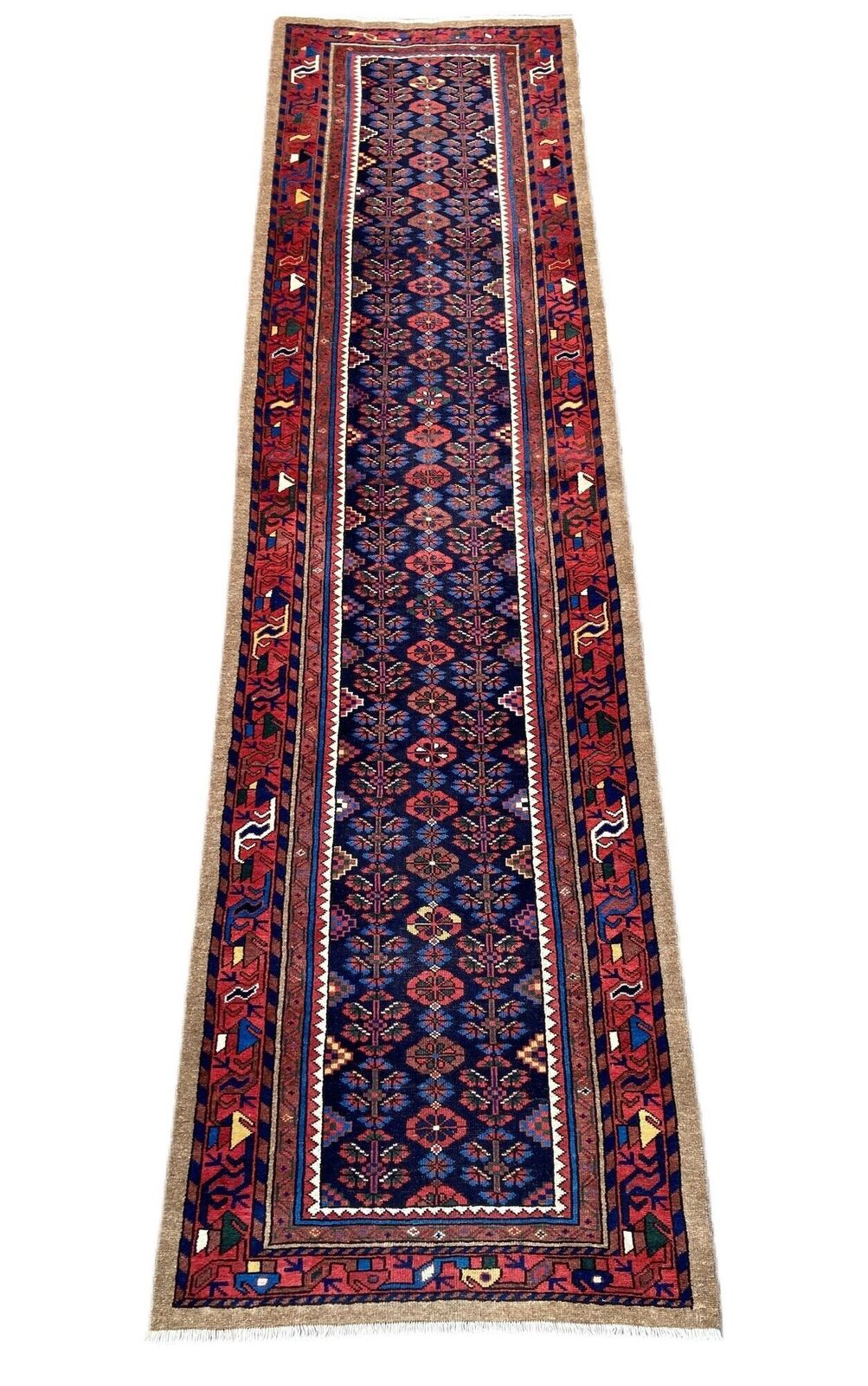 Antique Hamadan Runner 4.05m X 1.05m photo furniture