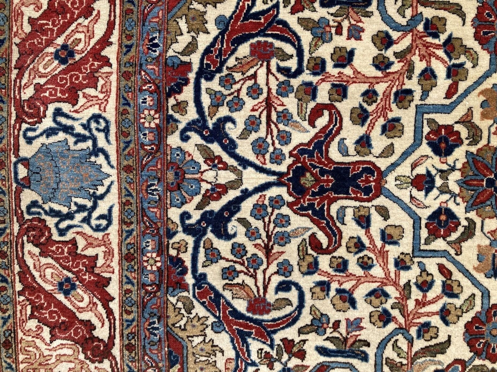 Textiles Antique Qum Rug 2.10m X 1.36m, 1910s photo