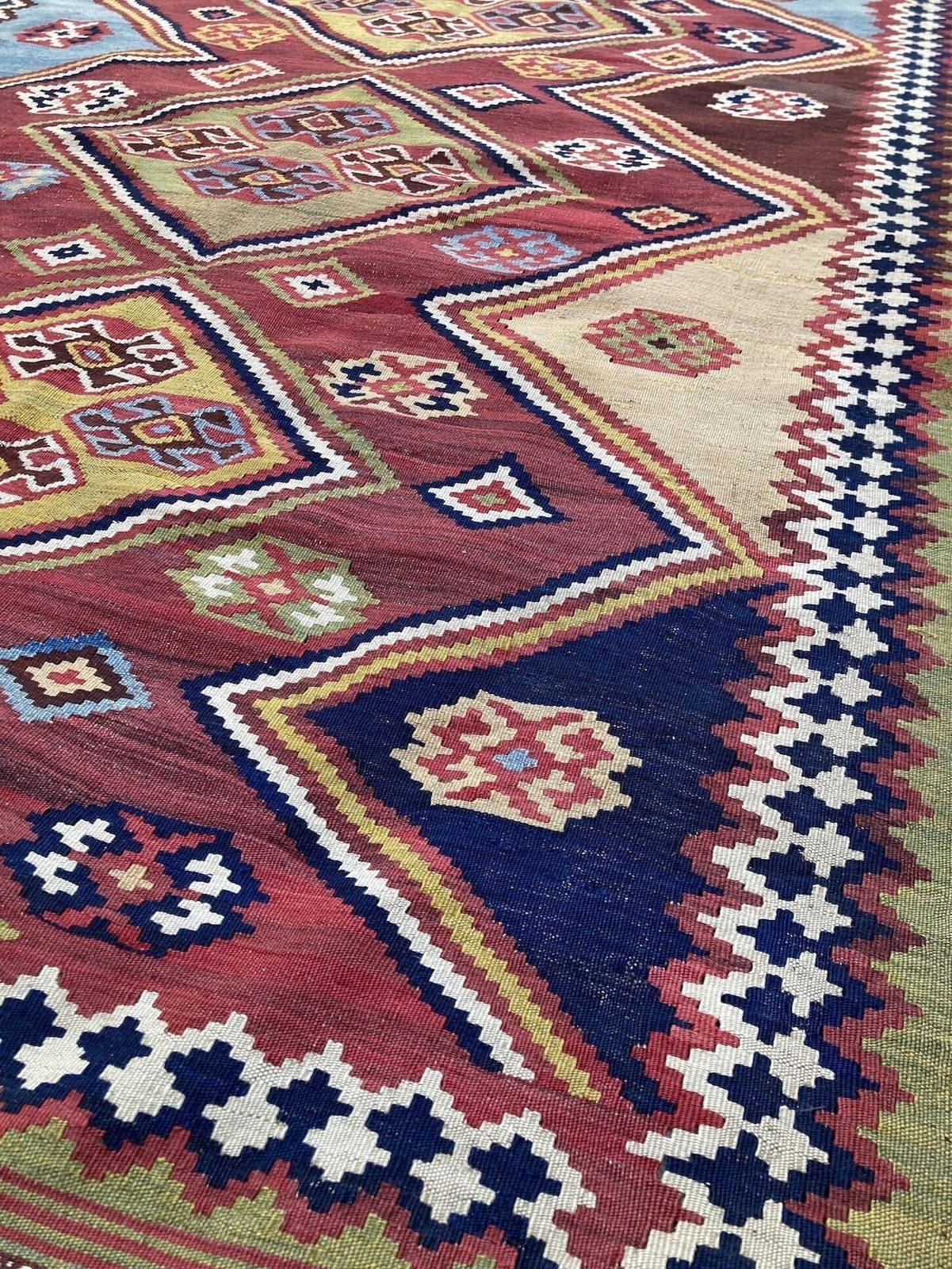 Antique Qashqai Kilim 2.02m X 1.37m photo vinterior