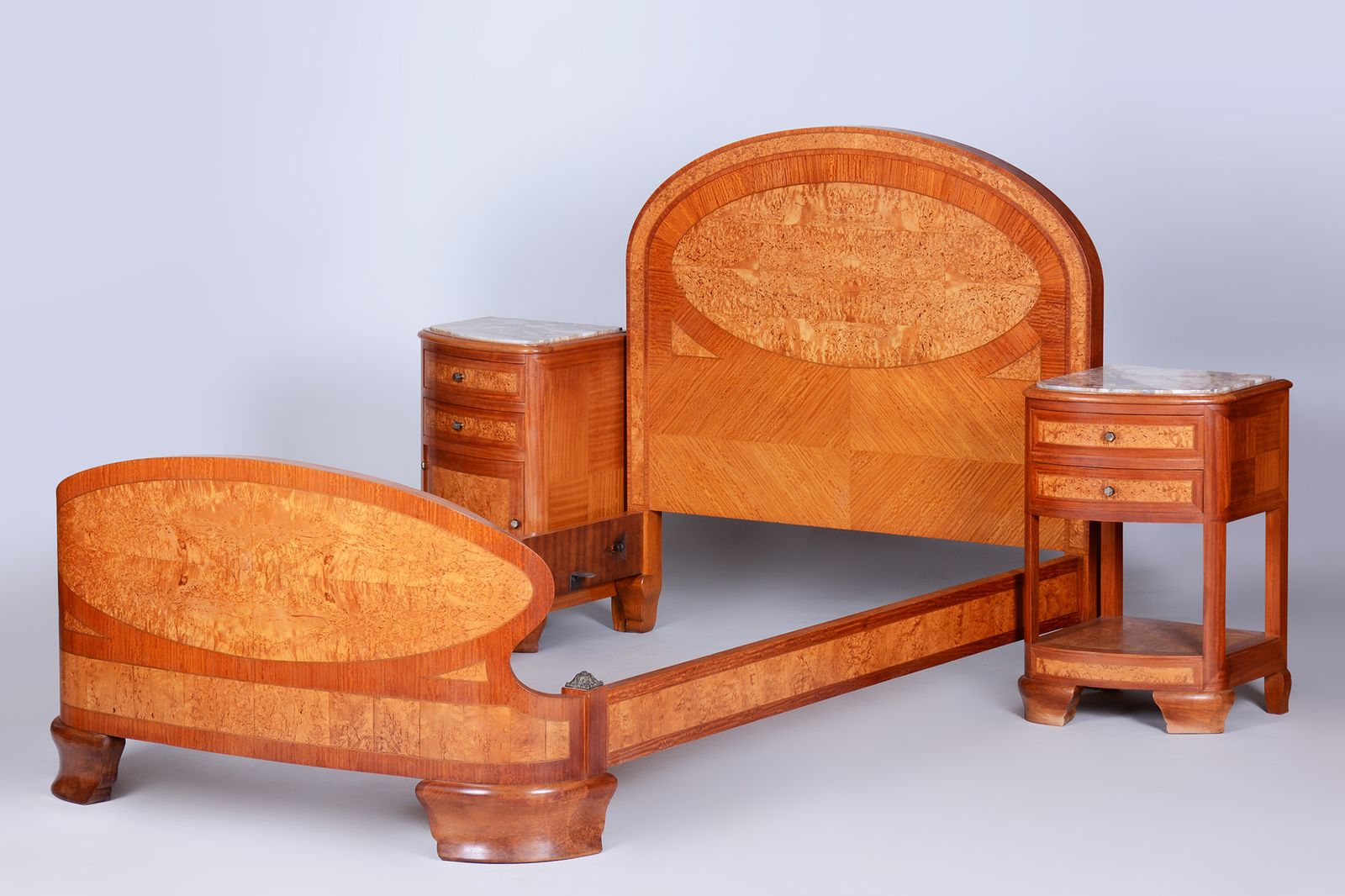 photo furniture Restored Art Deco Unique Bedroom Suite, By Louis Majorelle, Fance, 1930s