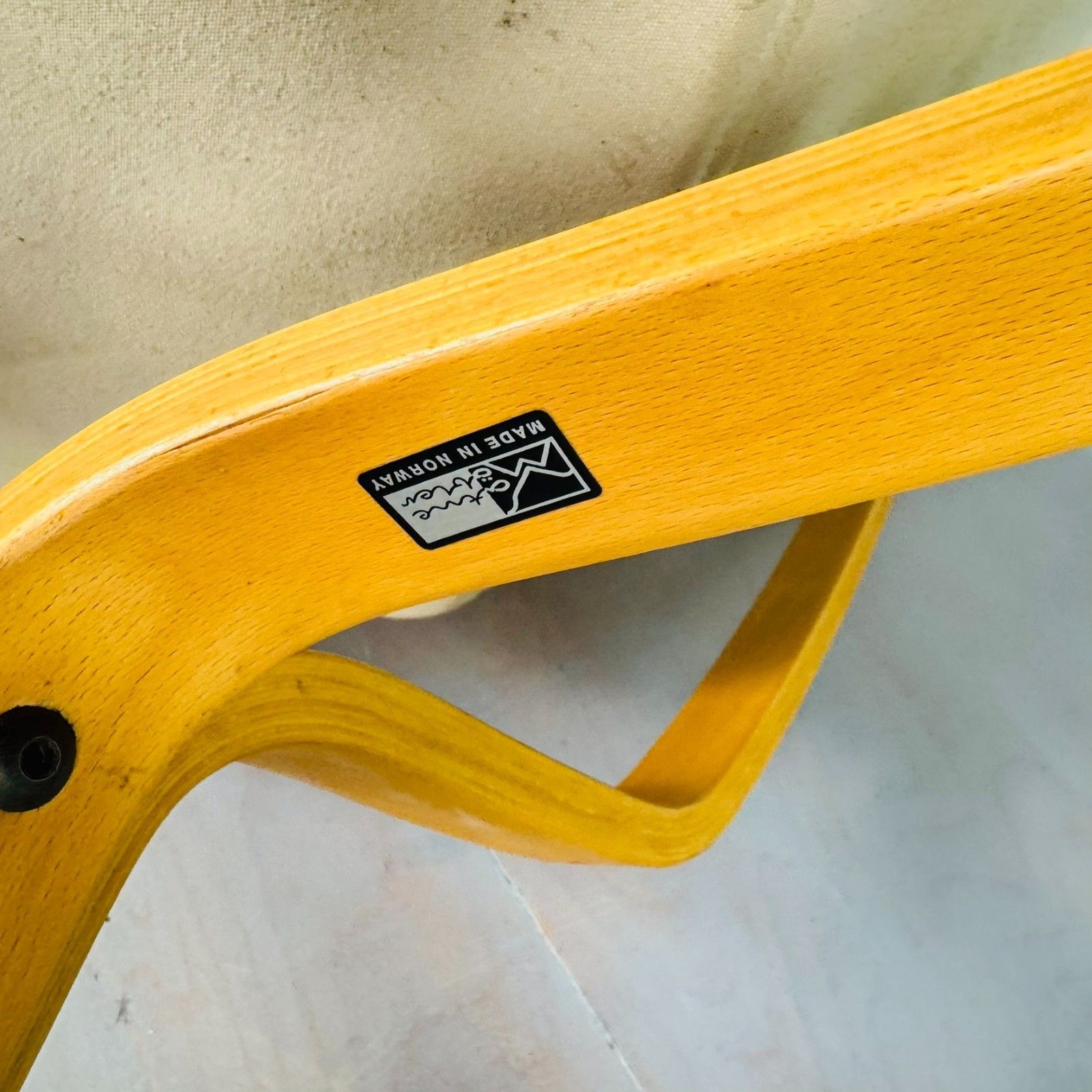 photo for sale Vintage Norwegian Tan Leather Falcon Chair By Vatne Møbler #A808