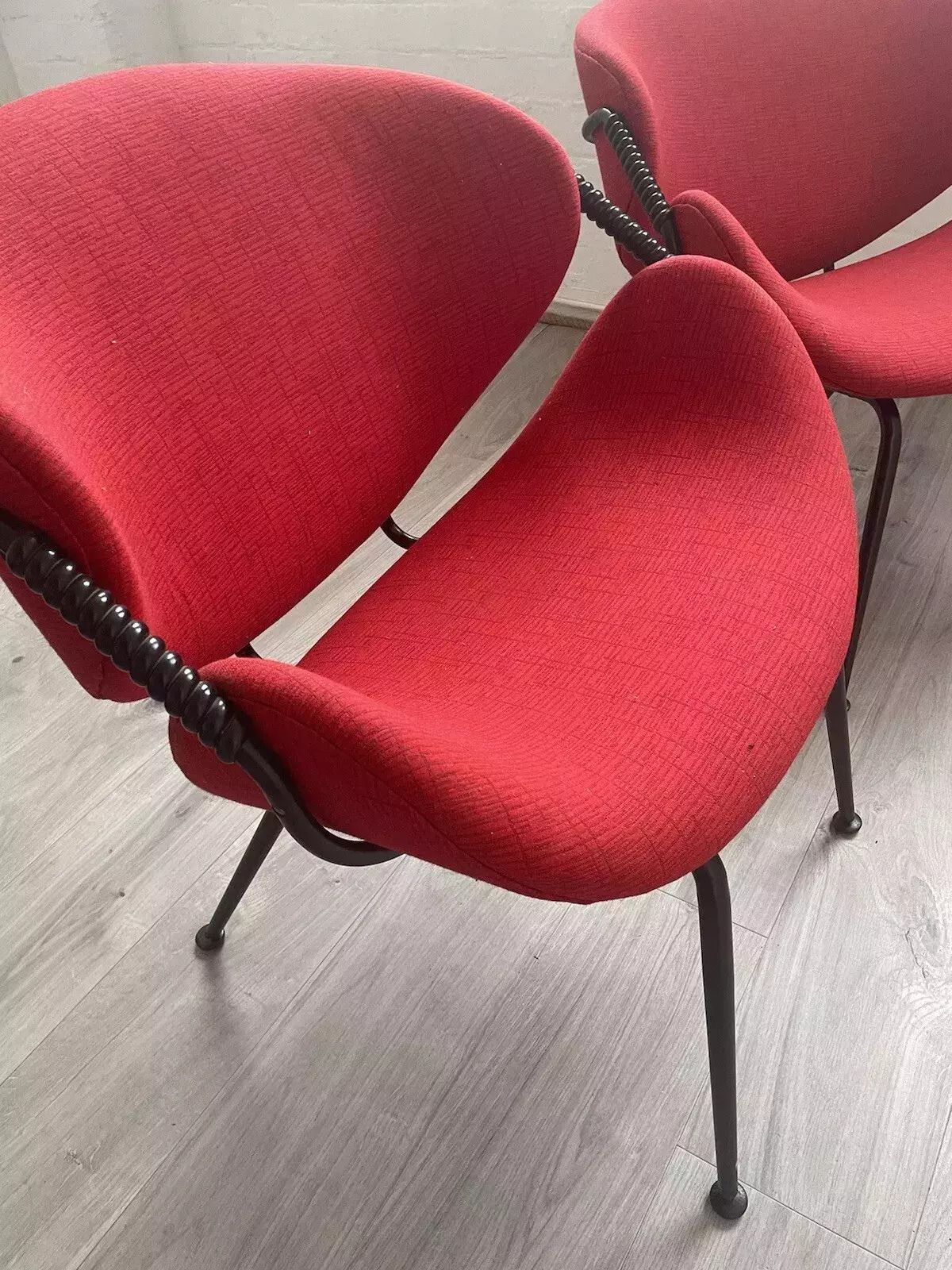Pair Armchairs Model Tu 612, Designed By Olof Kettunen 1950s Vintage Chair Rare photo vinterior